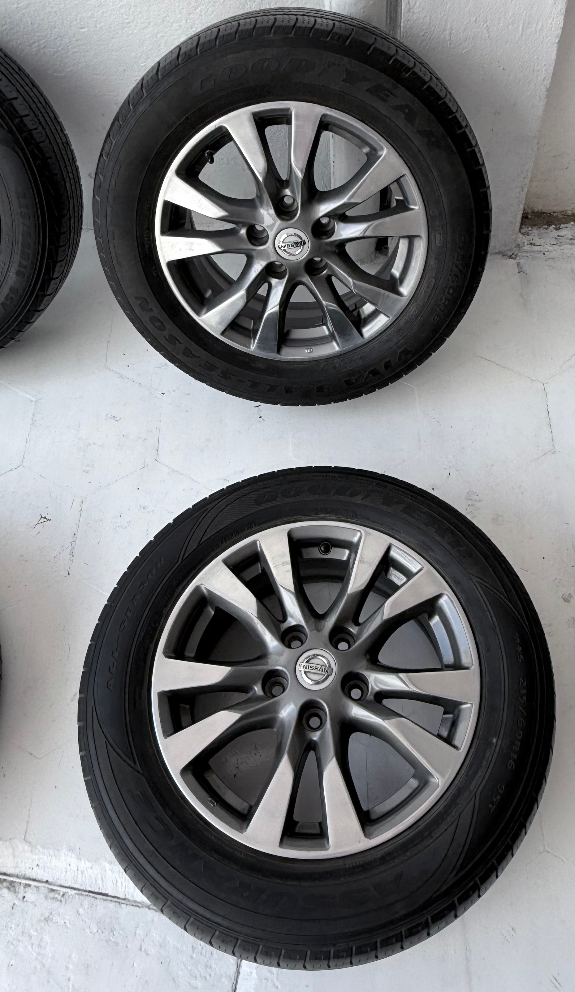 4 Rines con llantas 16” Nissan Sentra, X-Trail y Altima – 5×114