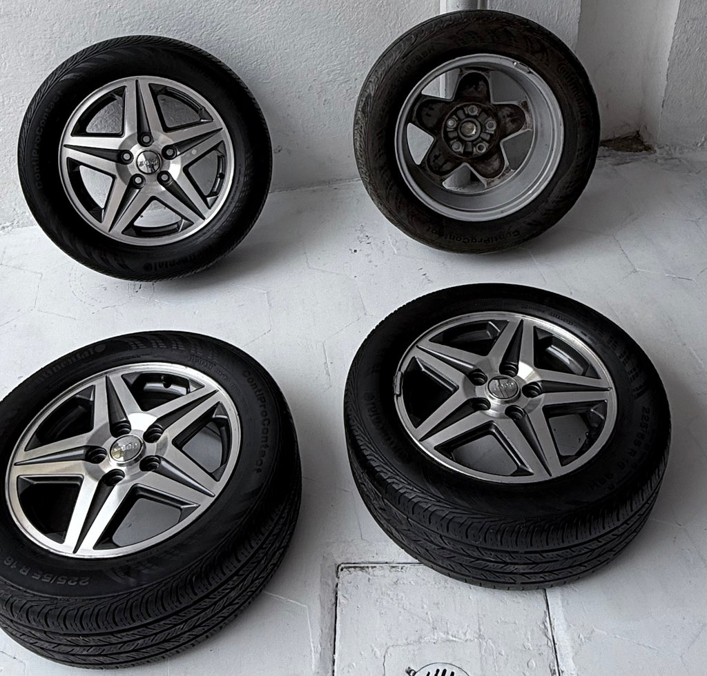 4 Rines con llantas 16” Jeep Liberty, Patriot, Compass, Avenger, Voyager y Caravan – 5×114