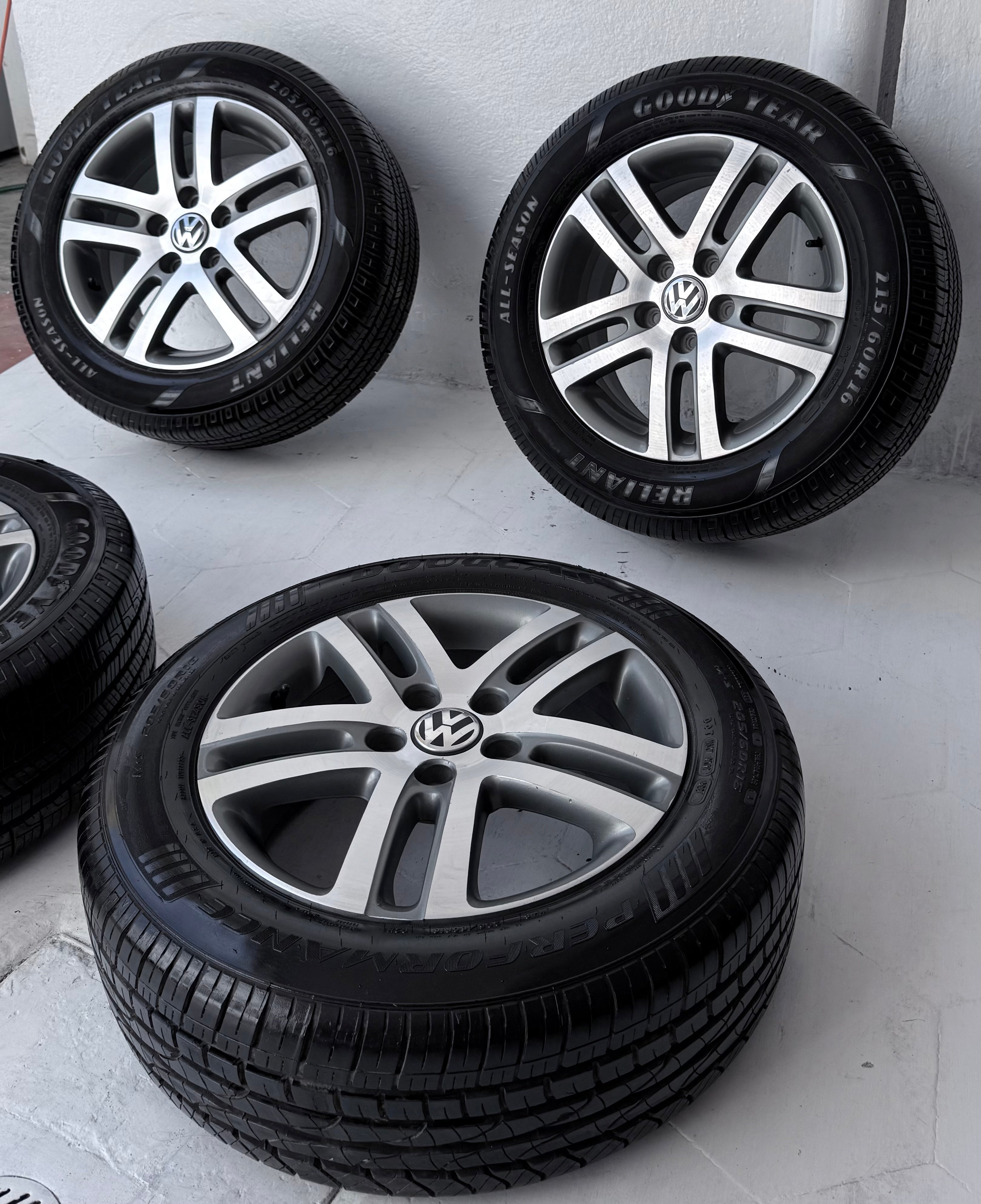 4 Rines con llantas 16” Volkswagen Golf, Jetta MK6 y Jetta MK7 – 5×112