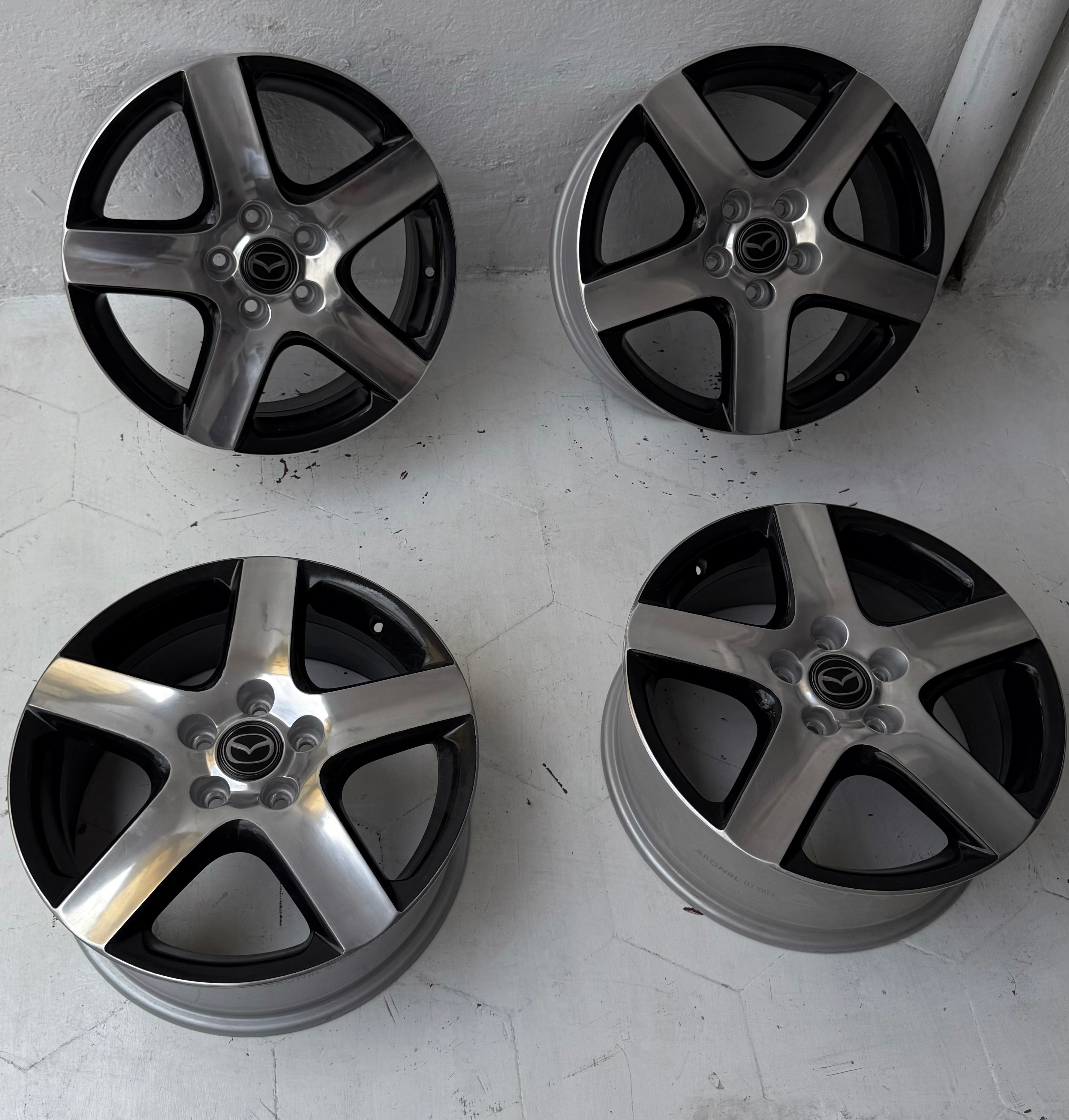 4 Rines 17” Ronal para Mazda 3, Mazda 6, CX-3, CX-5, CX-7, CX-30 y CX-50 – 5×114