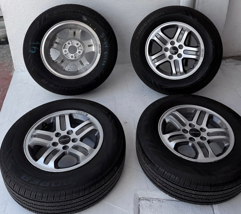 4 Rines con llantas 16” Dodge Voyager, Caravan, Avenger, Nitro y Jeep Liberty, Compass y Patriot – 5×114