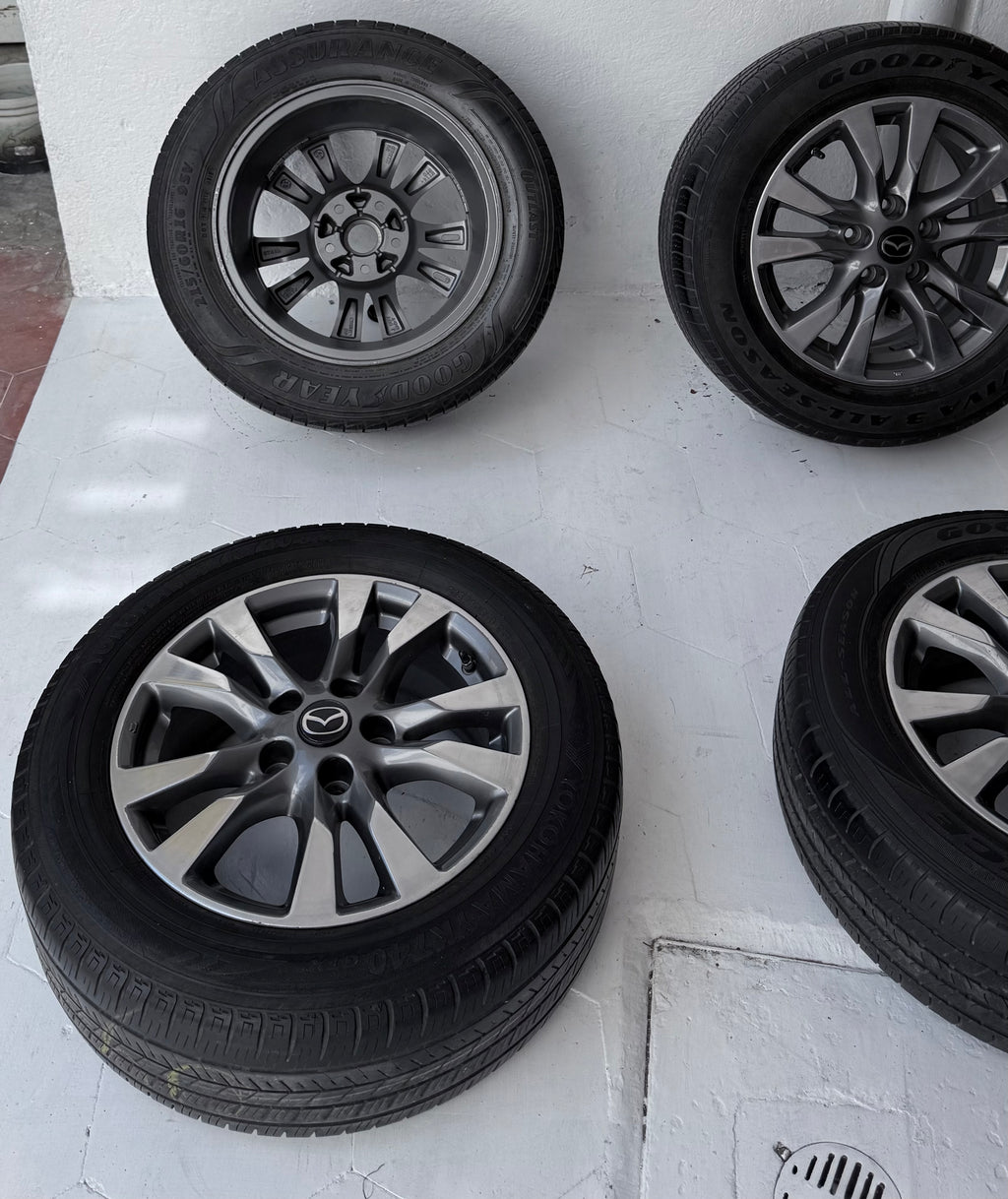 4 Rines con llantas 16” Mazda 3, Mazda 6, CX-3 y CX-5 – 5×114