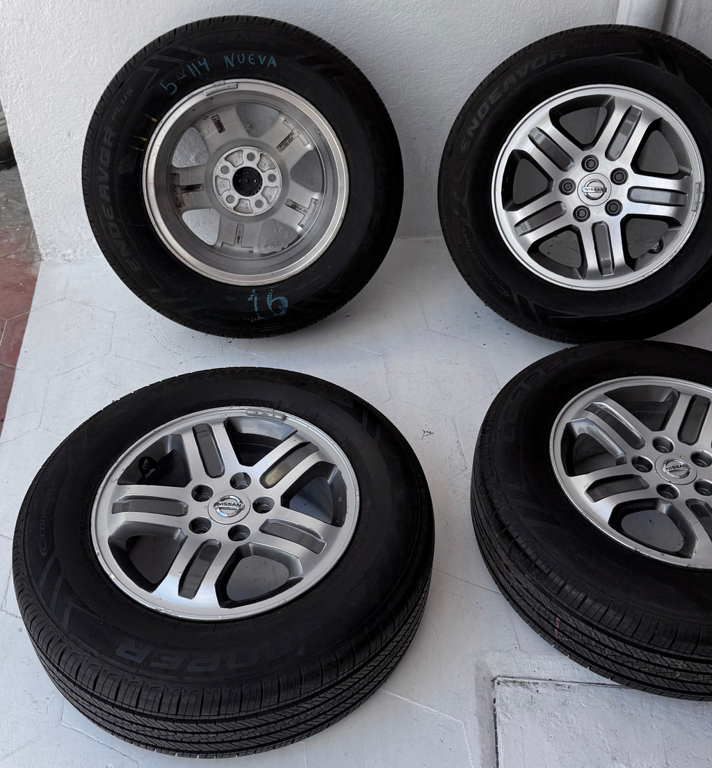 4 Rines con llantas 16” Nissan X-Trail, Rogue, Juke y Altima – 5×114