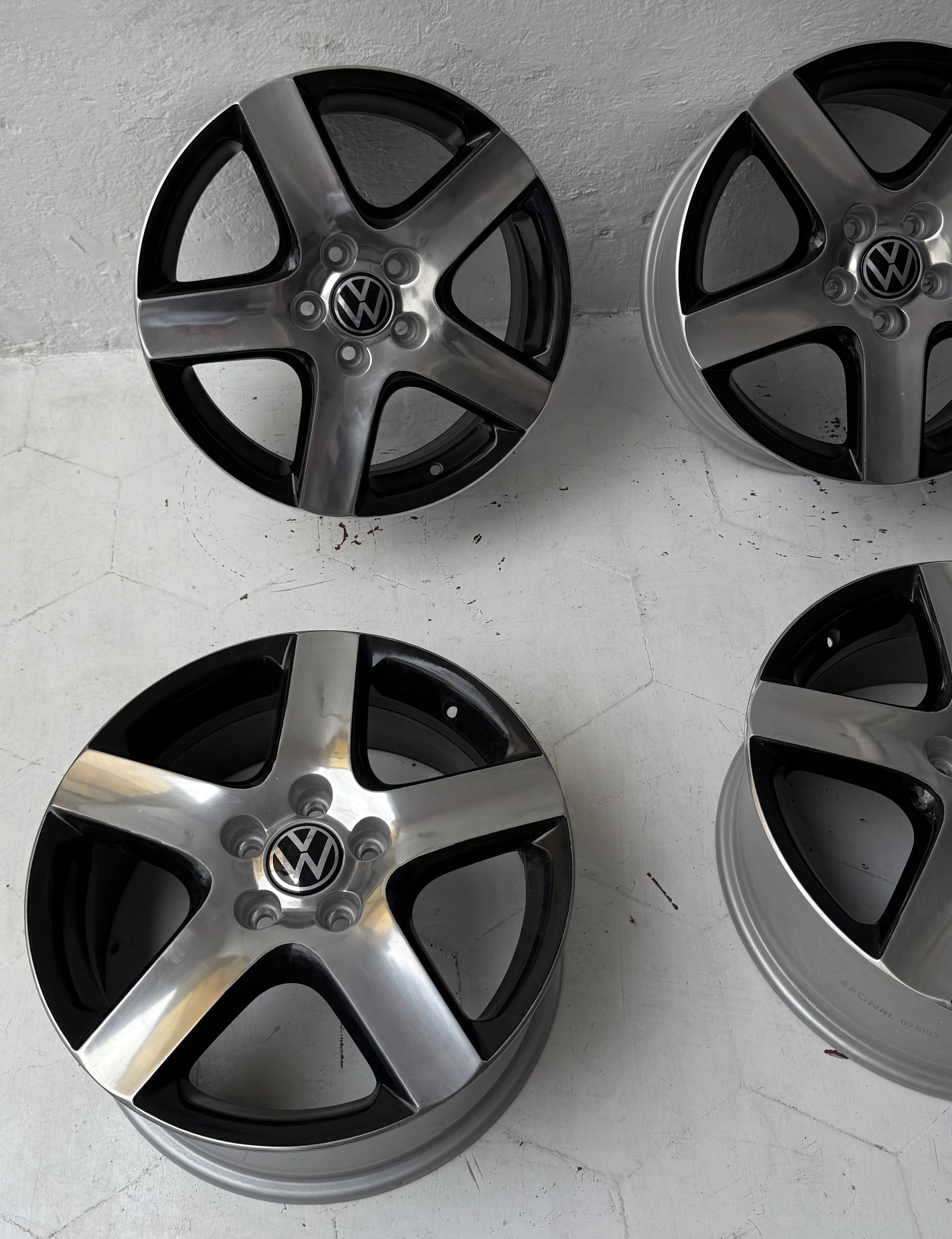 4 Rines 17” Ronal para Volkswagen Tiguan, Taos, Golf, Jetta MK6, MK7, Passat y New Beetle – 5×112