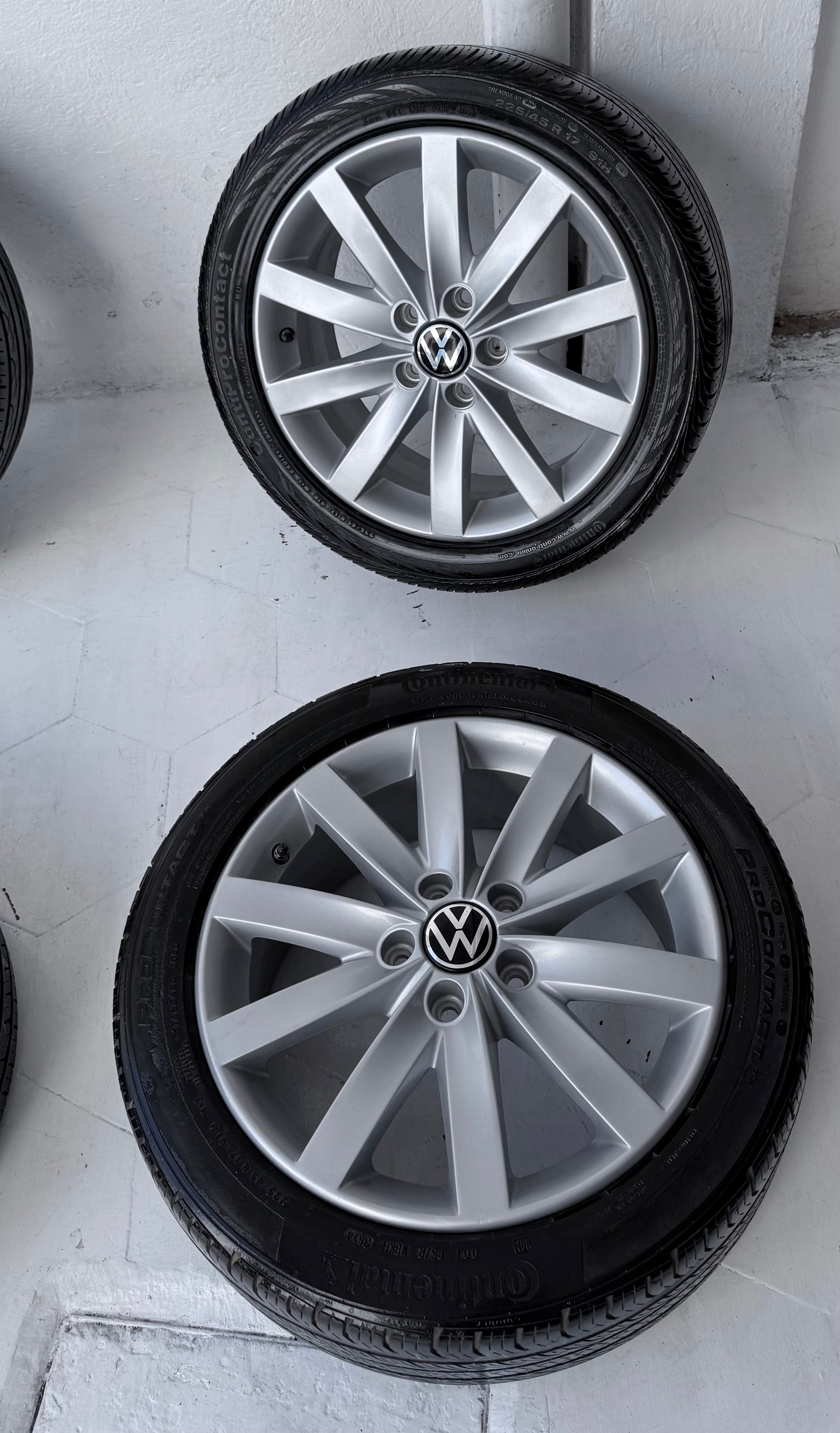 4 Rines con llantas 17” Volkswagen Jetta MK6, MK7, Golf, Bora, Tiguan y Taos – 5×112