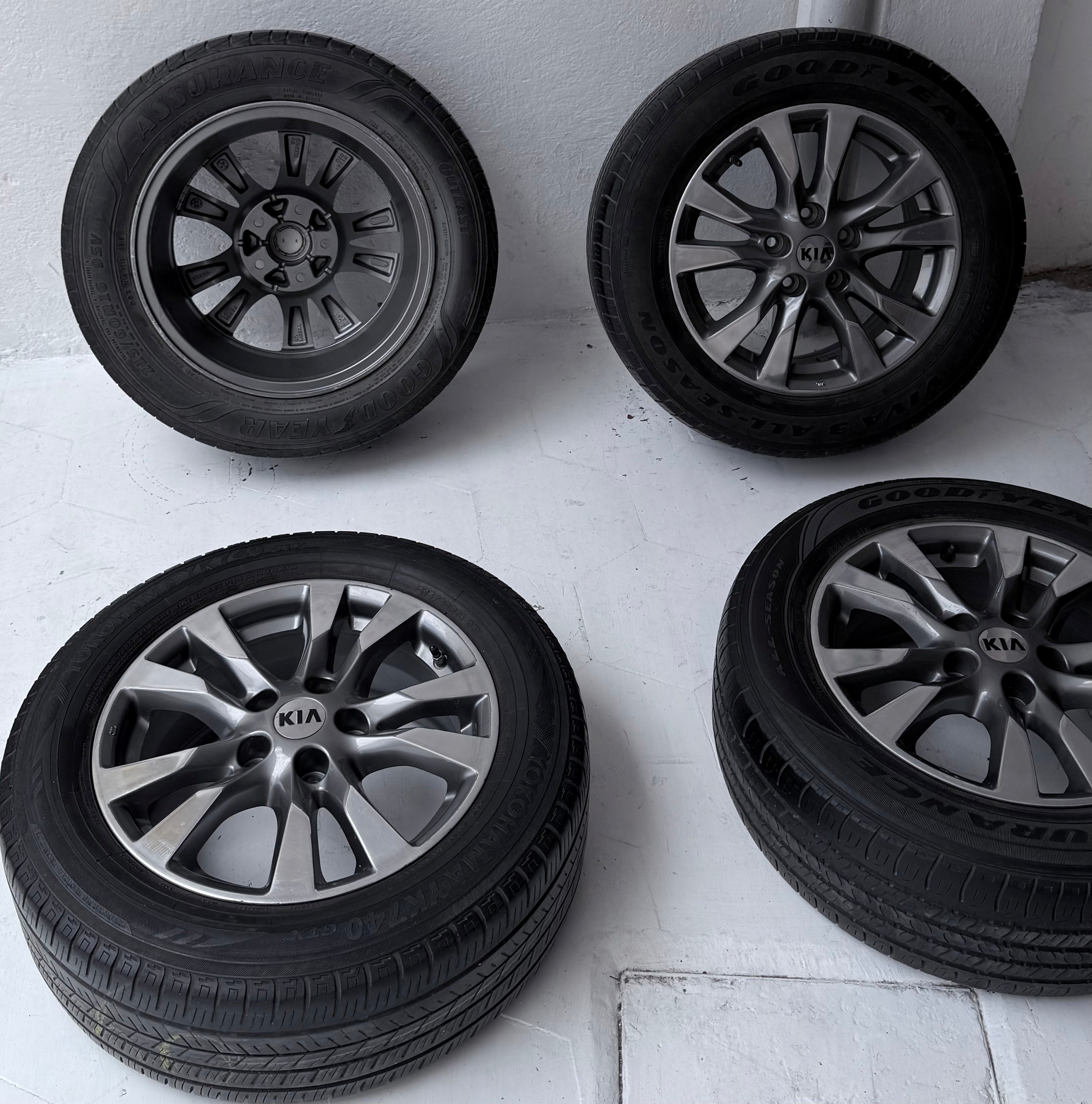 4 Rines con llantas 16” Kia Forte, Optima y Sportage – 5×114
