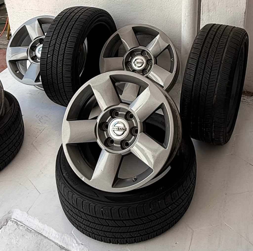 4 Rines y 4 Llantas 18” Nissan D21 Estacas 6x139