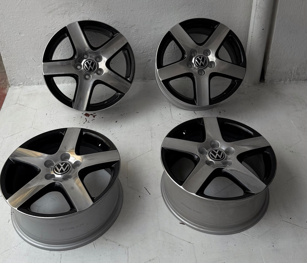 4 Rines 17” Ronal para Volkswagen Tiguan, Taos, Golf, Jetta MK6, MK7, Passat y New Beetle – 5×112