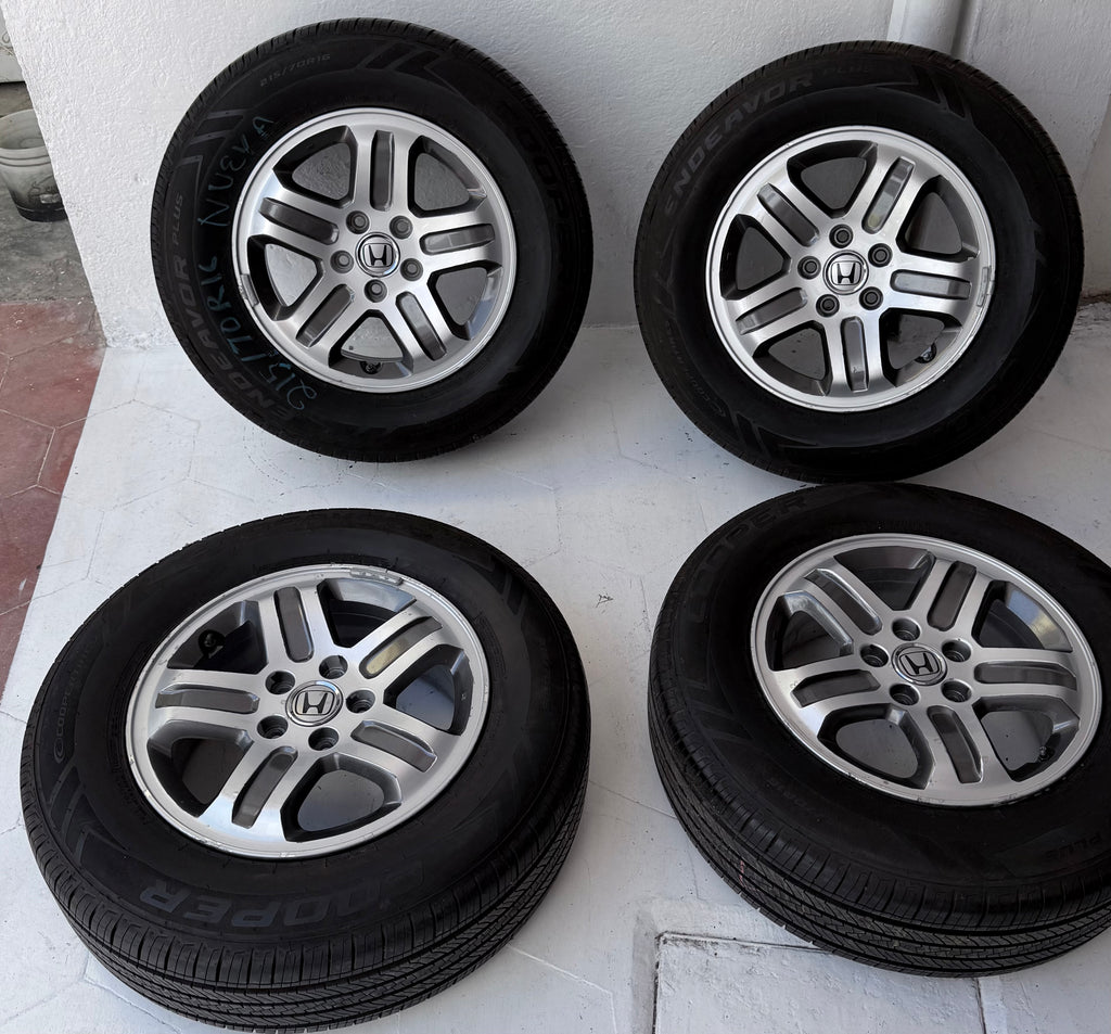 4 Rines con llantas 16” Honda CR-V, HR-V, Civic y Accord – 5×114
