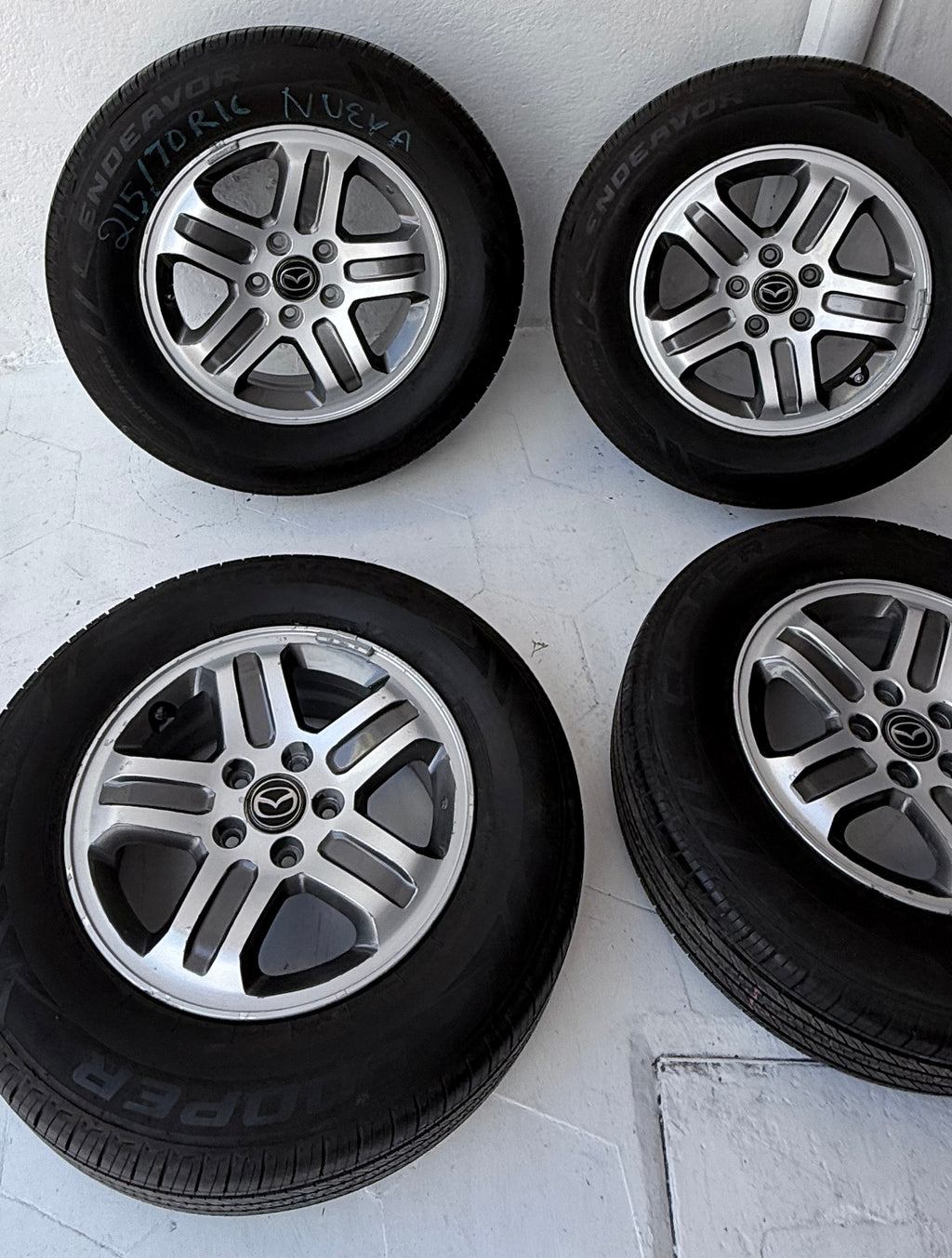 4 Rines con llantas 16” Mazda CX-3, CX-5, CX-7, CX-30 y CX-50 – 5×114