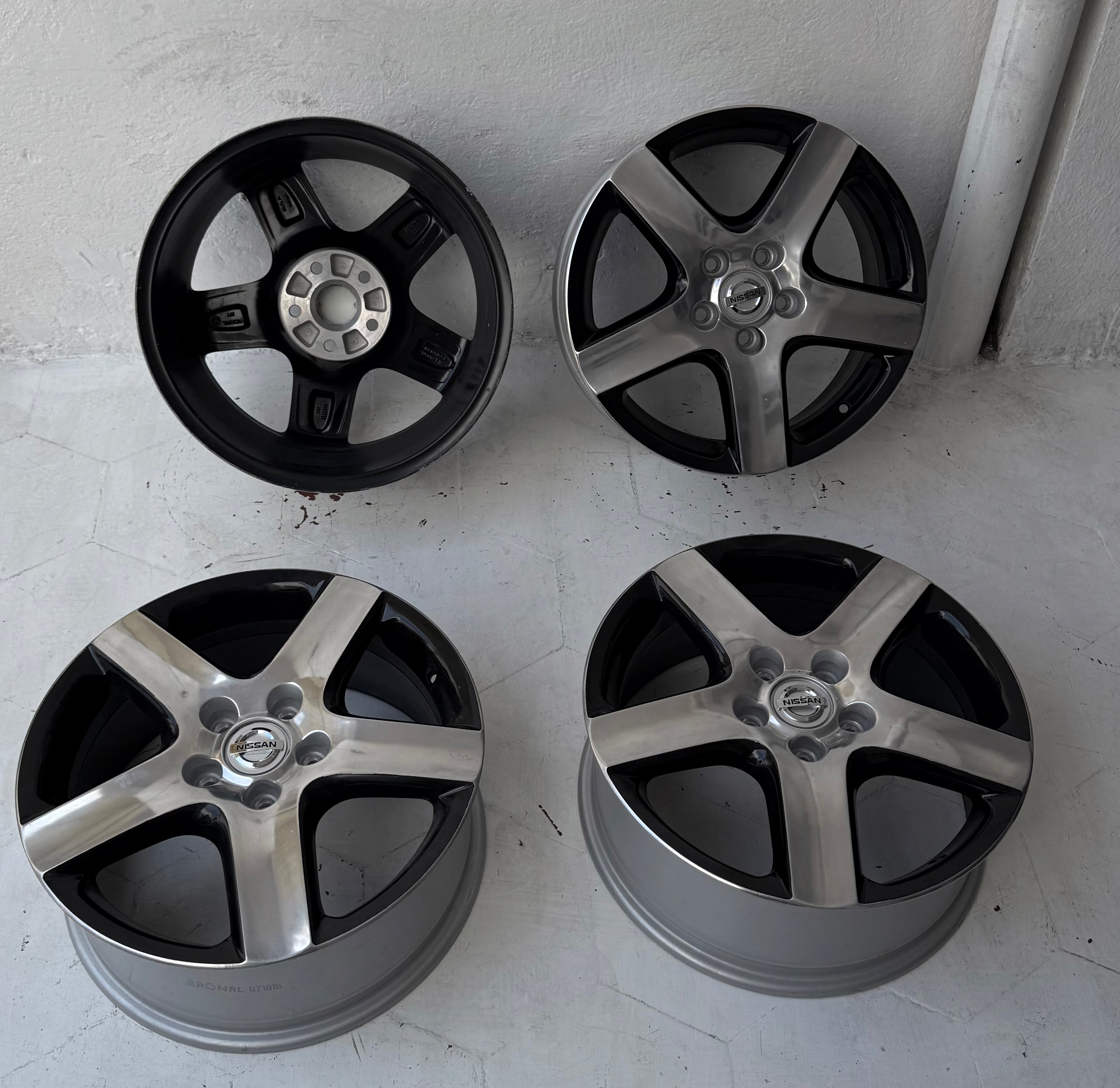 4 Rines 17” Ronal para Nissan Sentra, Altima, X-Trail y Rogue – 5×114