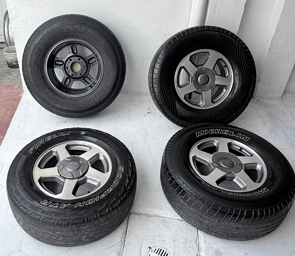 4 Rines con llantas 16” Chevrolet Silverado, Suburban y Cheyenne – 6×139