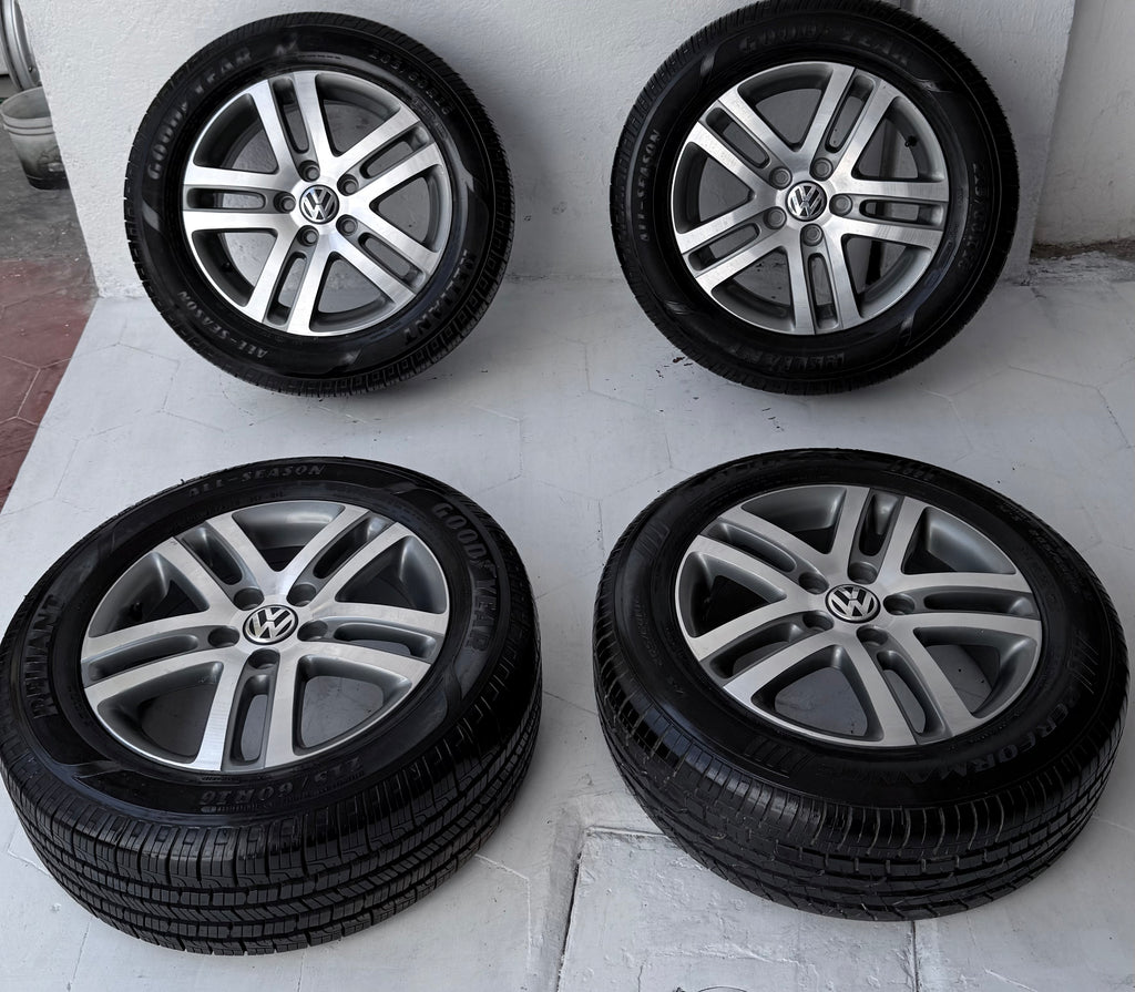 4 Rines con llantas 16” Volkswagen Golf, Jetta MK6 y Jetta MK7 – 5×112
