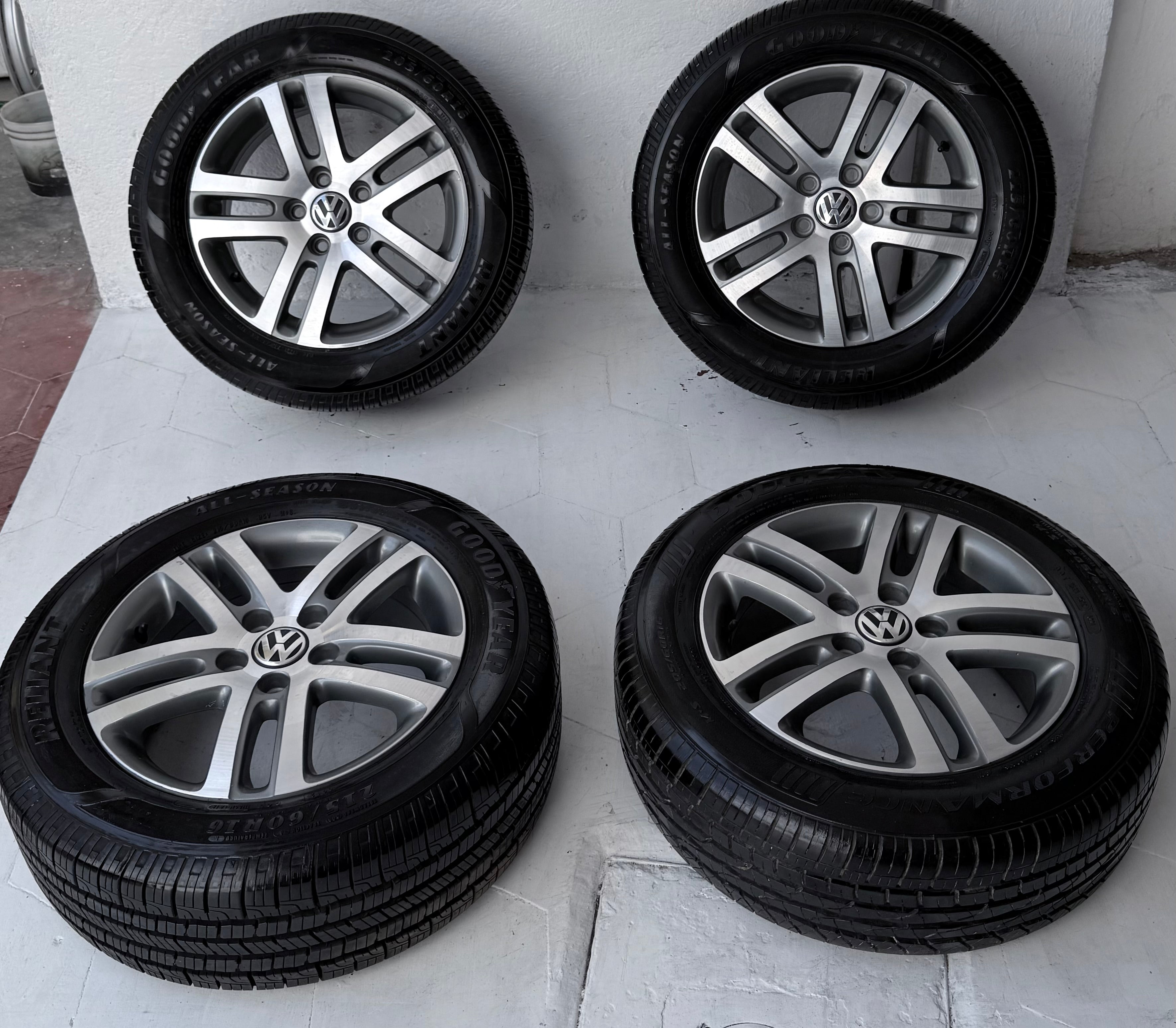 4 Rines con llantas 16” Volkswagen Golf, Jetta MK6 y Jetta MK7 – 5×112