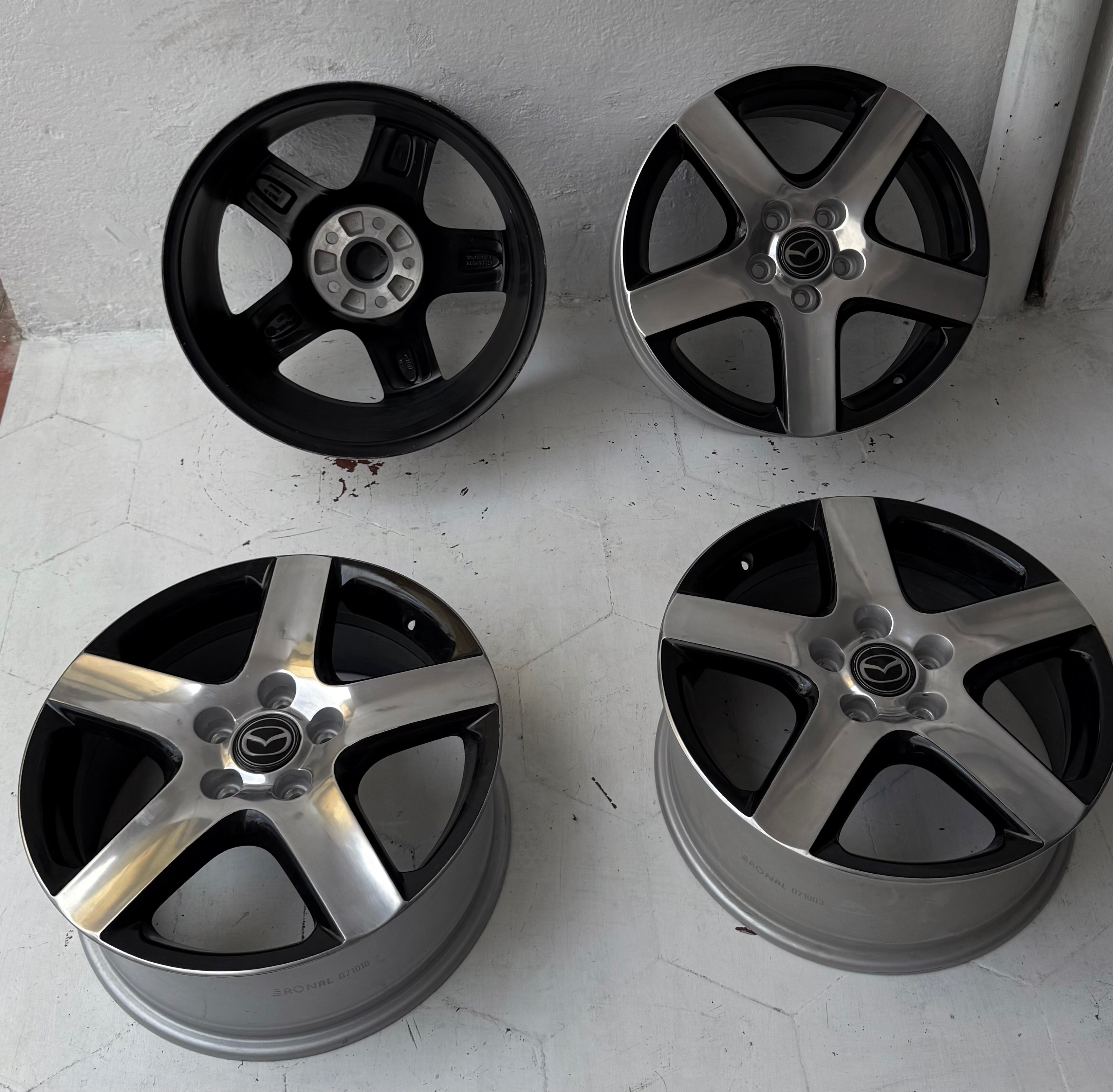 4 Rines 17” Ronal para Mazda 3, Mazda 6, CX-3, CX-5, CX-7, CX-30 y CX-50 – 5×114