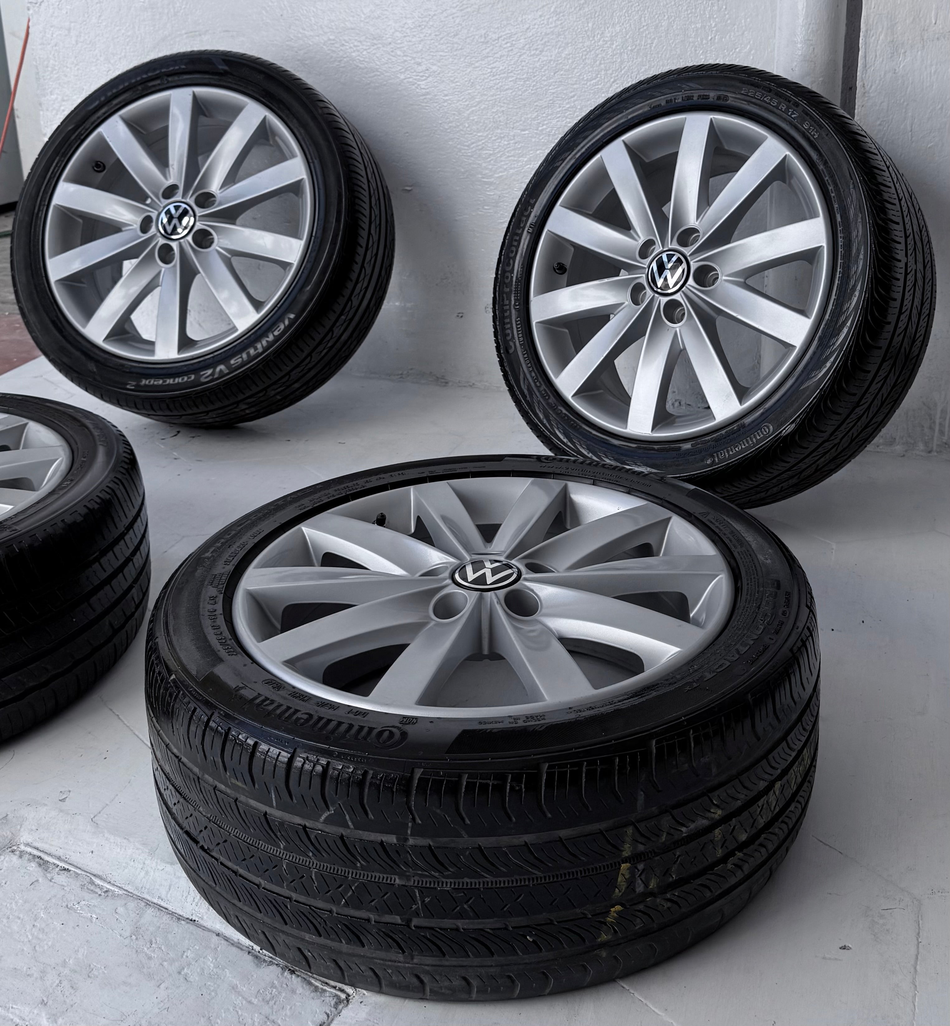 4 Rines con llantas 17” Volkswagen Jetta MK6, MK7, Golf, Bora, Tiguan y Taos – 5×112