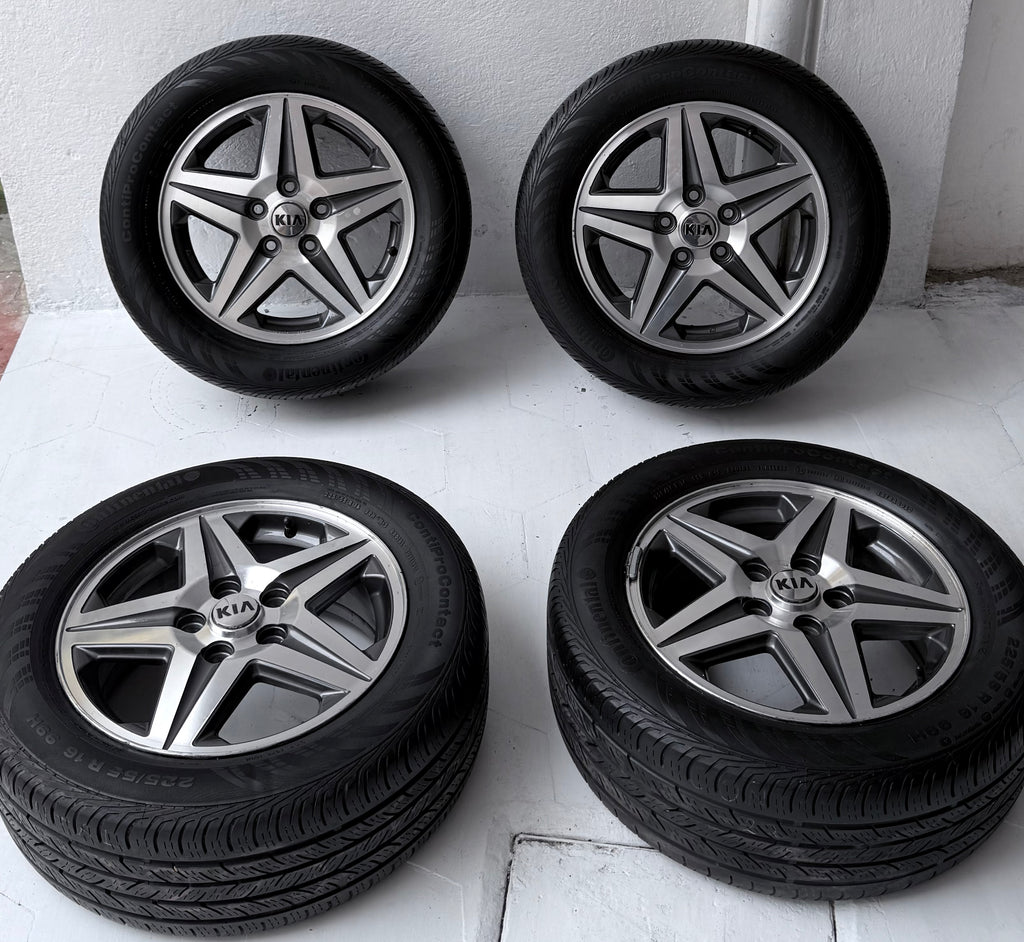 4 Rines con llantas 16” Kia Forte, Optima y Sportage – 5×114