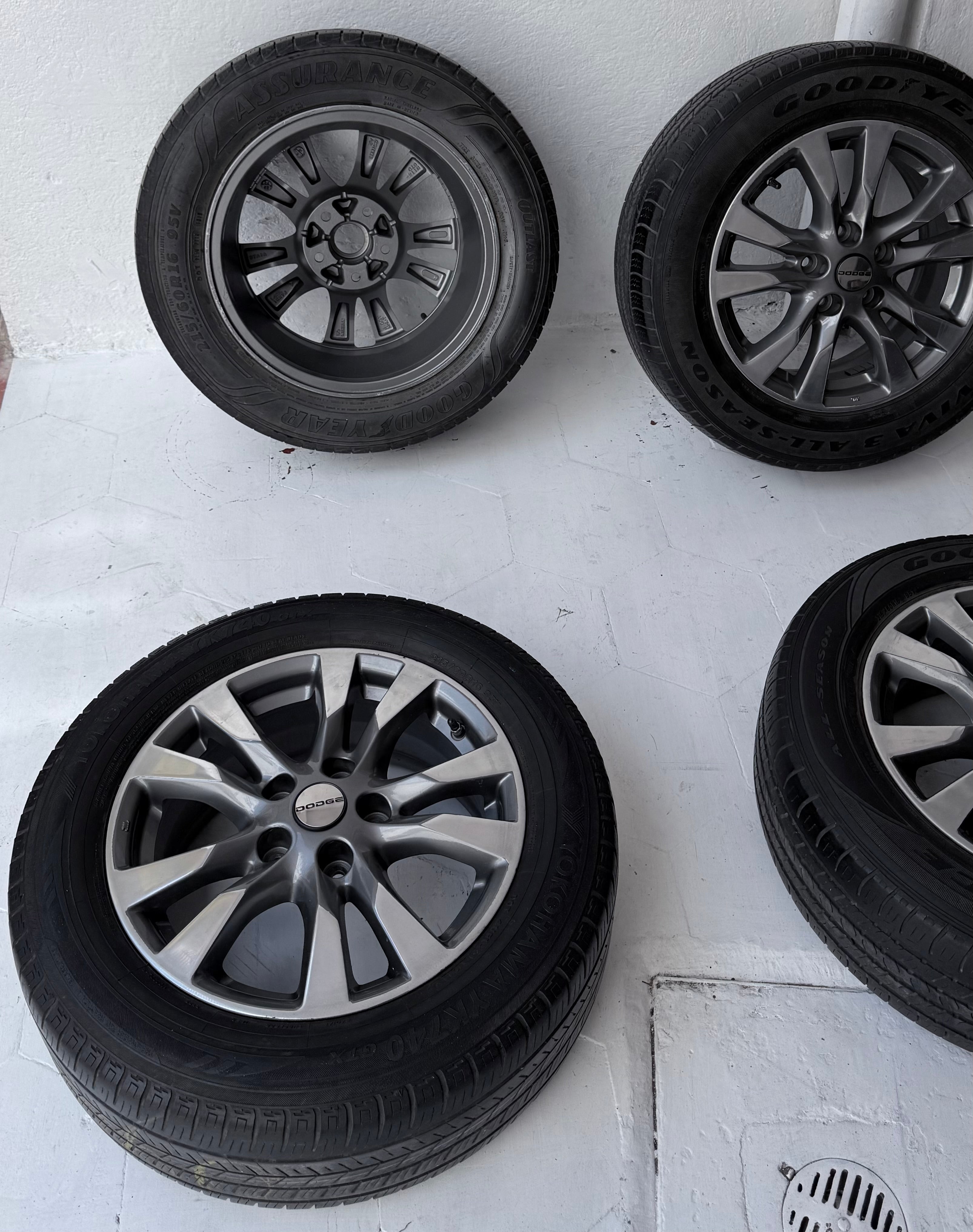 4 Rines con llantas 16” Dodge Caravan, Voyager, Avenger, Caliber y Jeep Liberty, Patriot, Compass, Nitro – 5×114