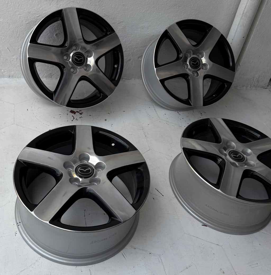 4 Rines 17” Ronal para Mazda 3, Mazda 6, CX-3, CX-5, CX-7, CX-30 y CX-50 – 5×114