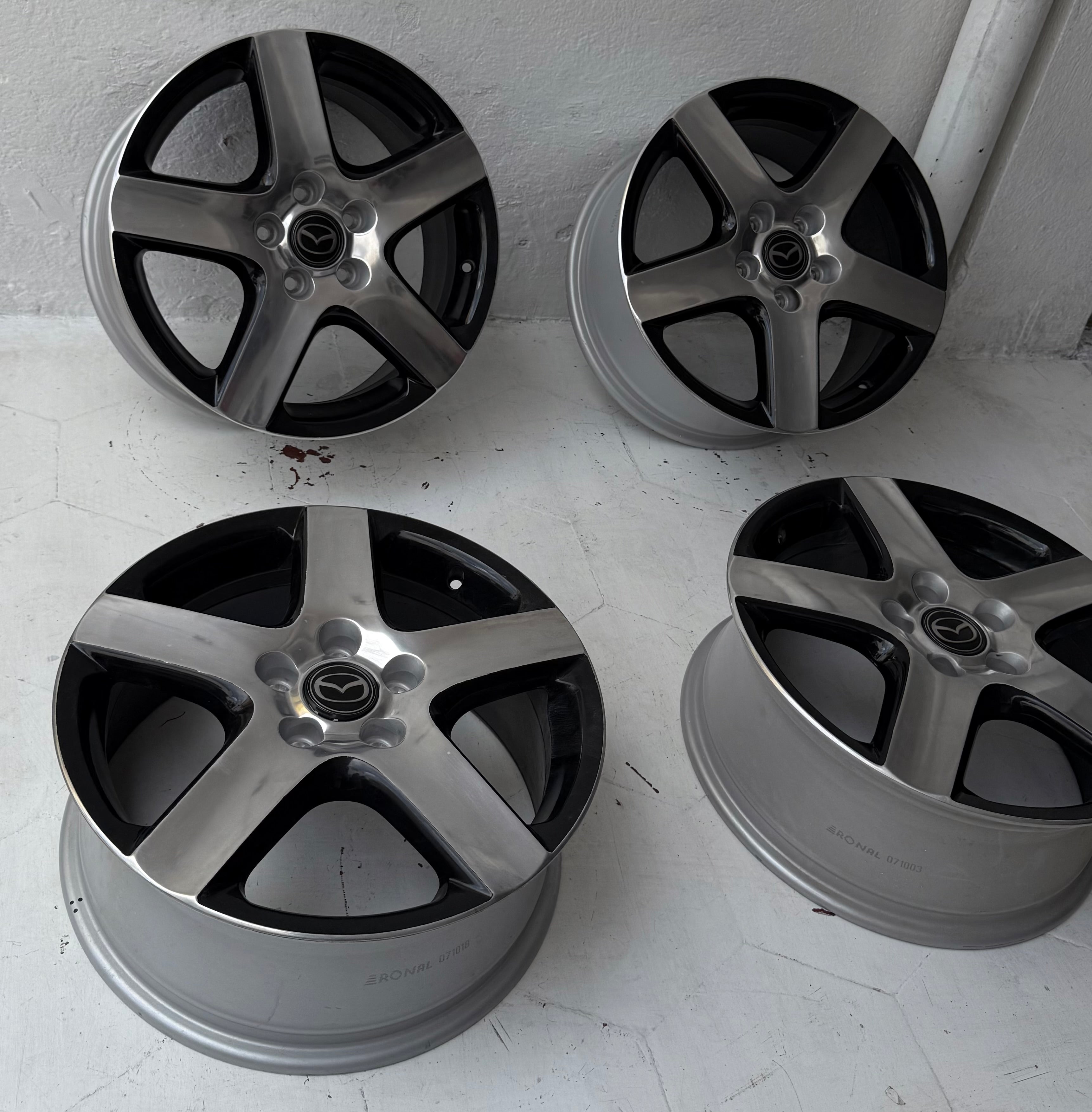 4 Rines 17” Ronal para Mazda 3, Mazda 6, CX-3, CX-5, CX-7, CX-30 y CX-50 – 5×114