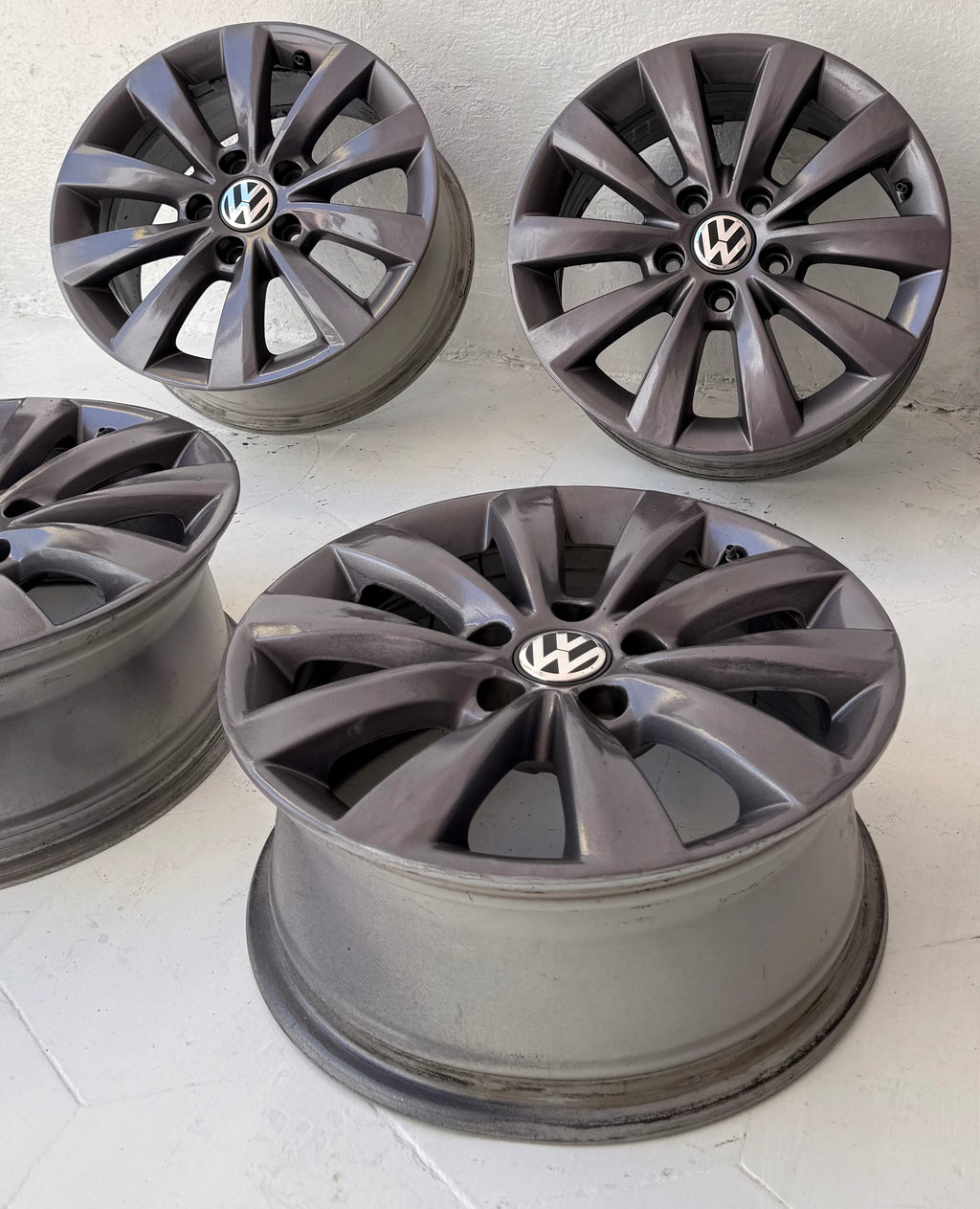 4 Rines 16” Volkswagen Tiguan Jetta Golf MK6 MK7 Bora Seminuevos Originales 5x112