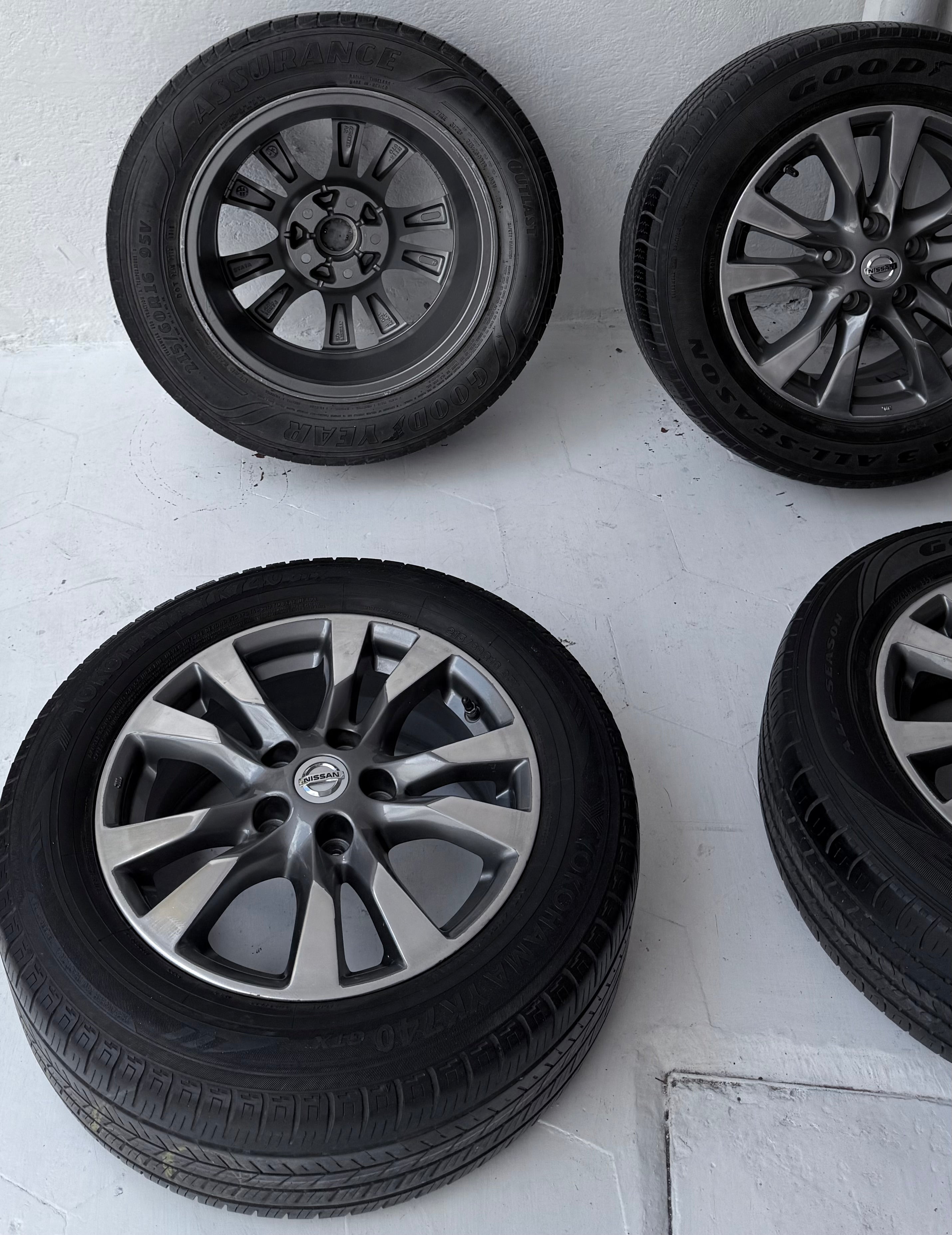 4 Rines con llantas 16” Nissan Sentra, X-Trail y Altima – 5×114