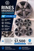 Rines Originales Volkswagen 18" para Jetta MK6 / MK7 - 5x112
