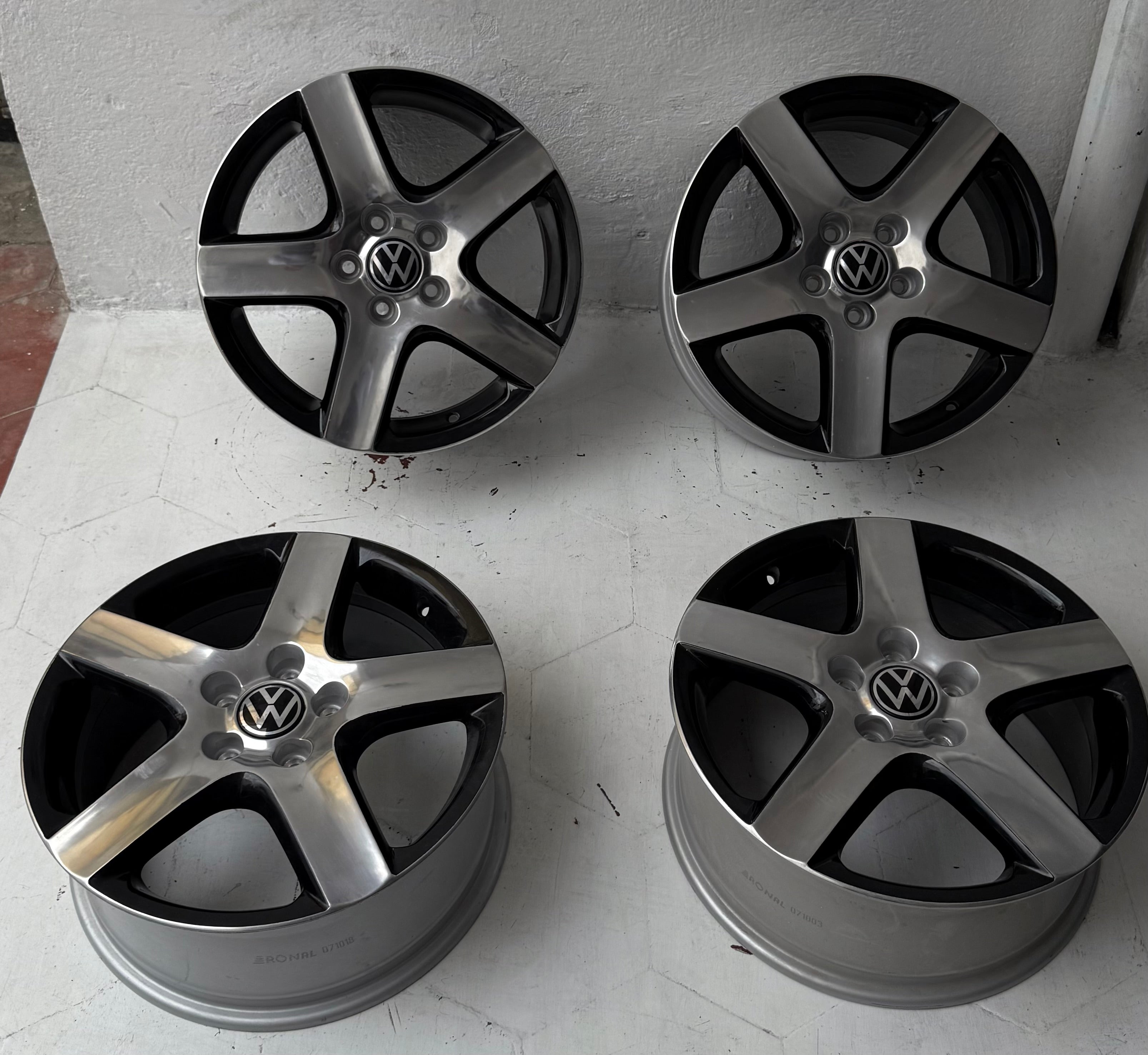 4 Rines 17” Ronal para Volkswagen Tiguan, Taos, Golf, Jetta MK6, MK7, Passat y New Beetle – 5×112