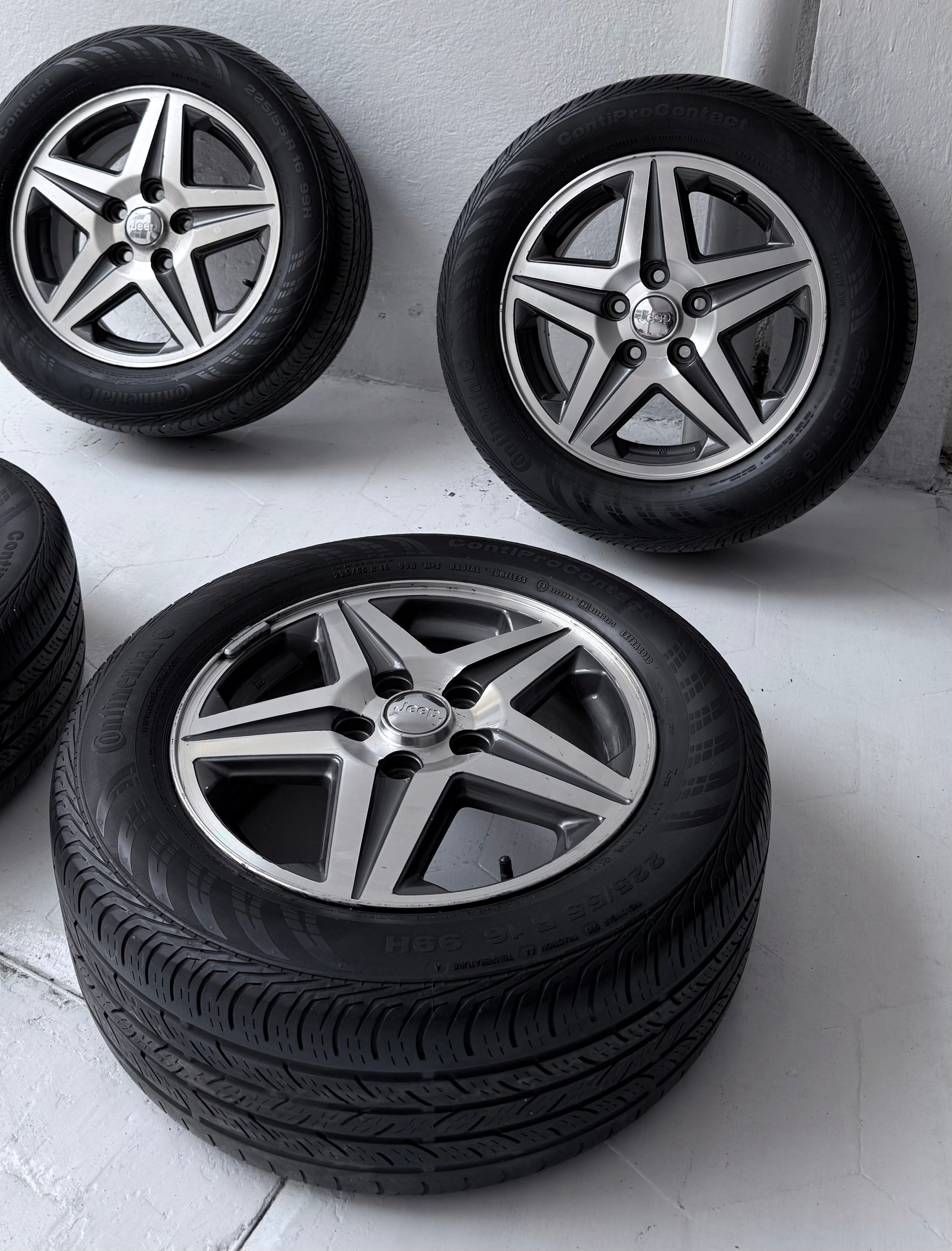 4 Rines con llantas 16” Jeep Liberty, Patriot, Compass, Avenger, Voyager y Caravan – 5×114
