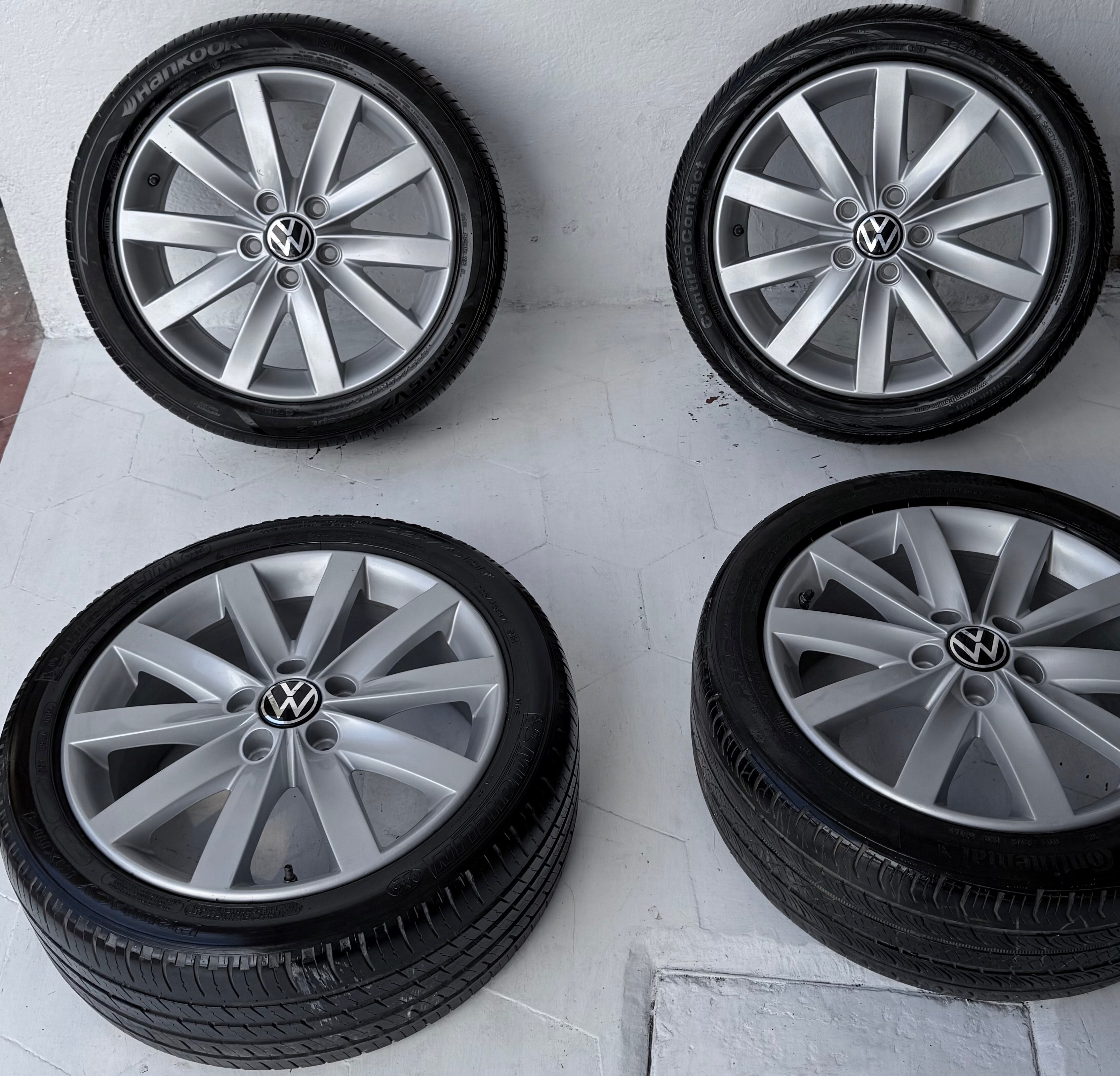 4 Rines con llantas 17” Volkswagen Jetta MK6, MK7, Golf, Bora, Tiguan y Taos – 5×112