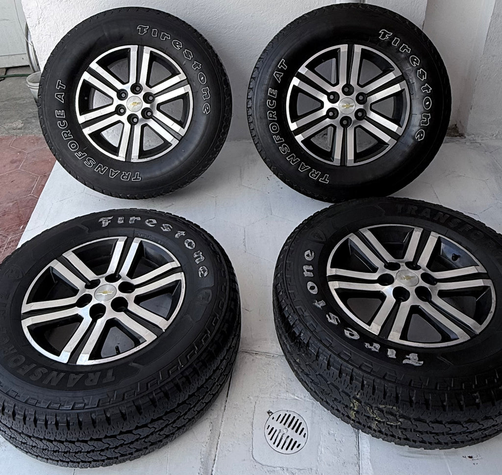 4 Rines con llantas 18” Chevrolet Silverado, Cheyenne, Suburban y Express Van – 6×139