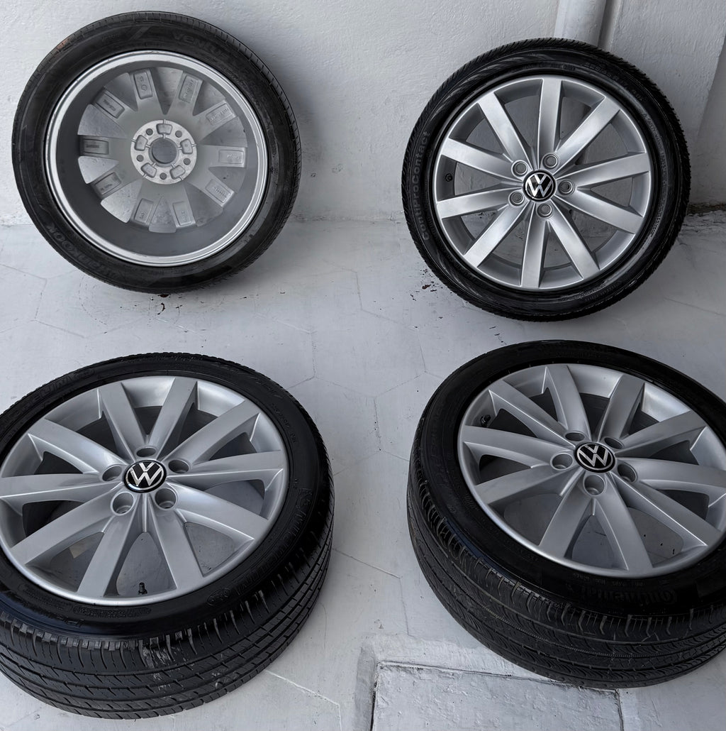 4 Rines con llantas 17” Volkswagen Jetta MK6, MK7, Golf, Bora, Tiguan y Taos – 5×112