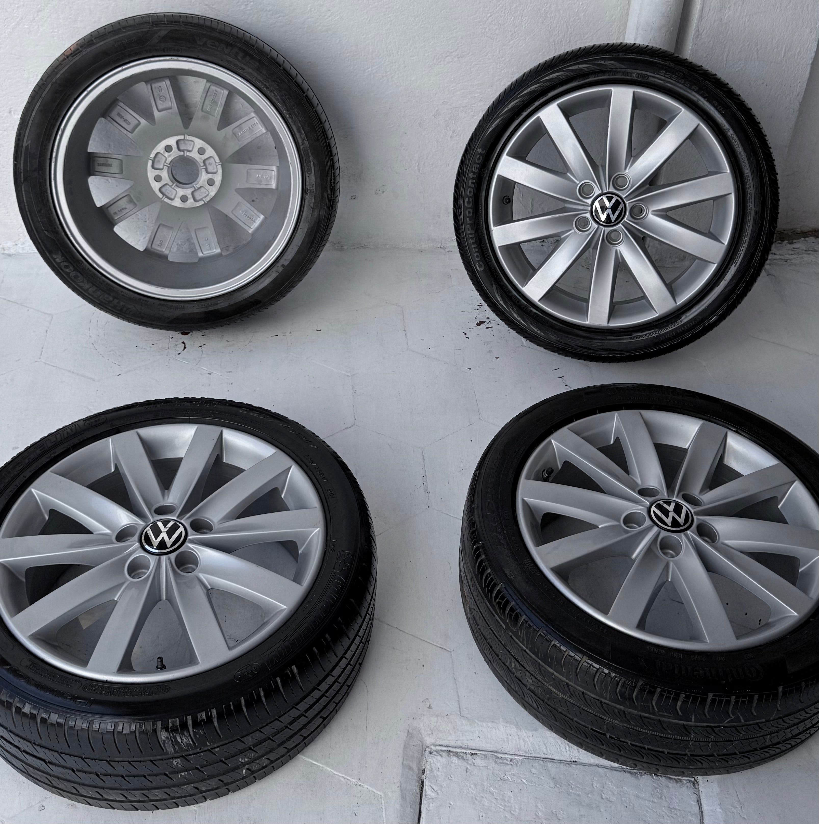 4 Rines con llantas 17” Volkswagen Jetta MK6, MK7, Golf, Bora, Tiguan y Taos – 5×112