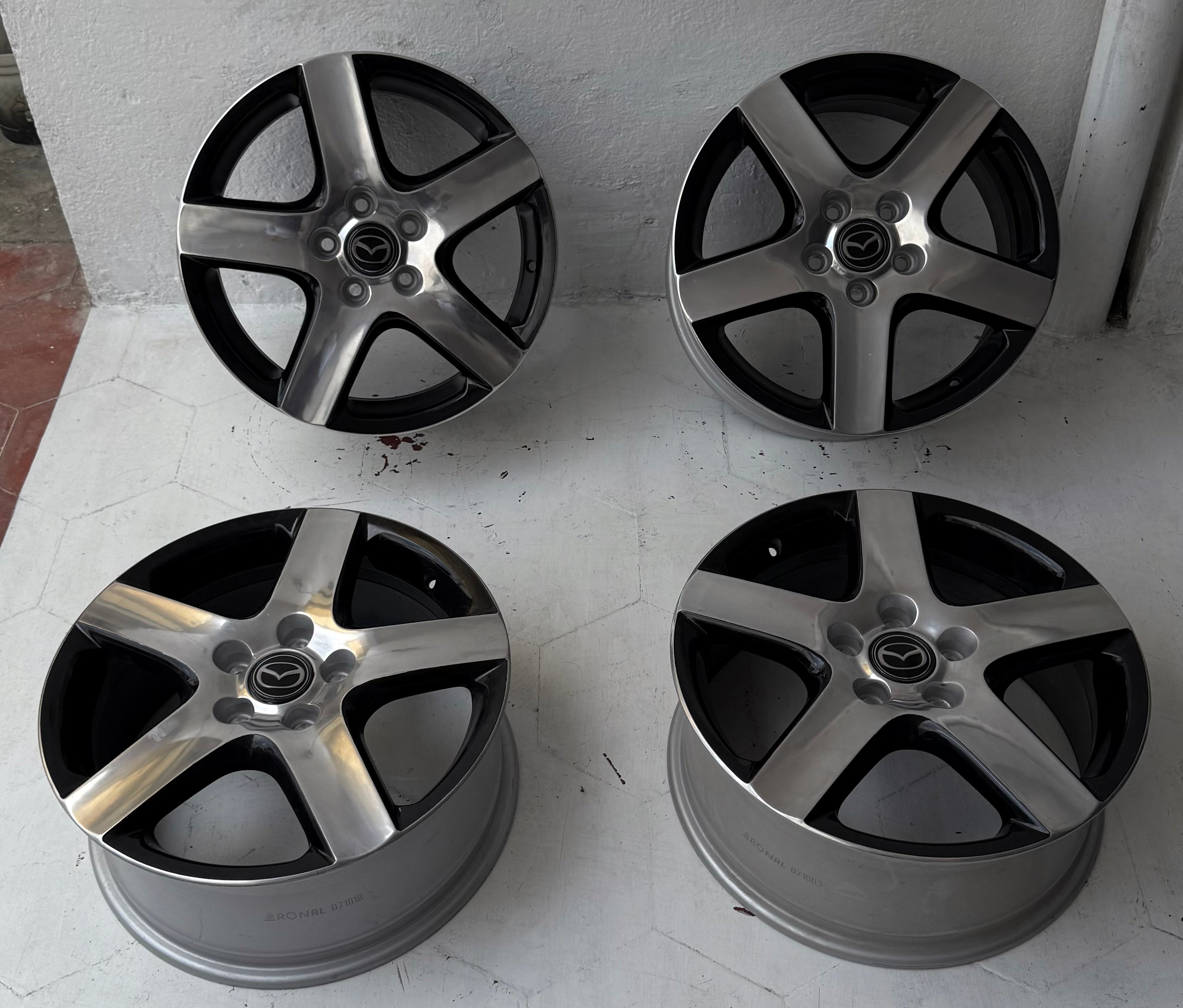 4 Rines 17” Ronal para Mazda 3, Mazda 6, CX-3, CX-5, CX-7, CX-30 y CX-50 – 5×114