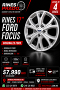 4 rines 17 pulgadas Ford Focus originales nunca reparados 5x108