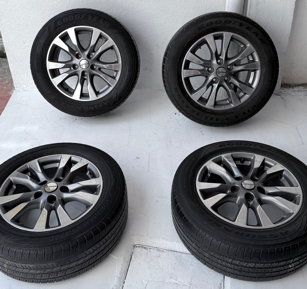 4 Rines con llantas 16” Dodge Caravan, Voyager, Avenger, Caliber y Jeep Liberty, Patriot, Compass, Nitro – 5×114