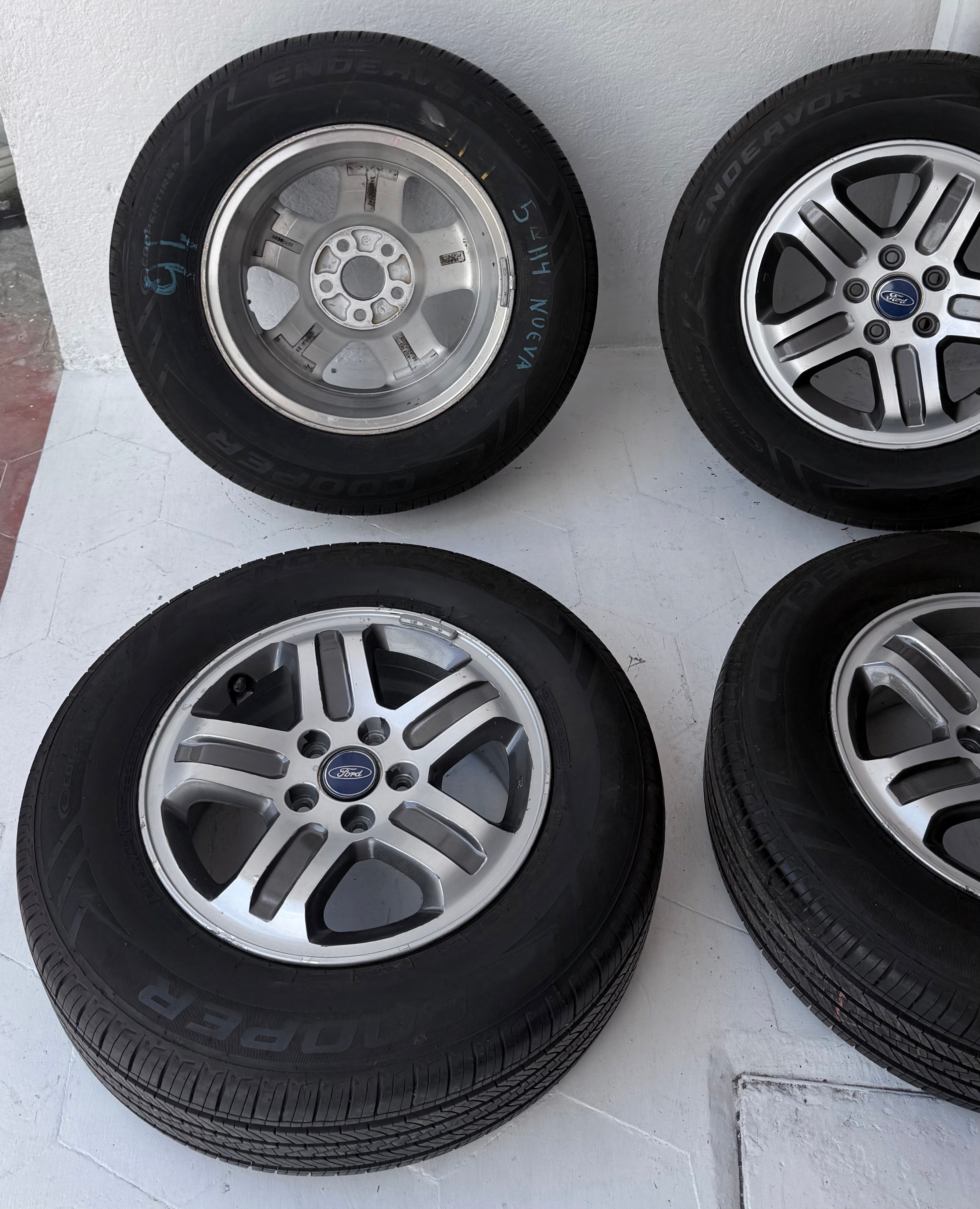 4 Rines con llantas 16” Ford Ranger y Explorer – 5×114