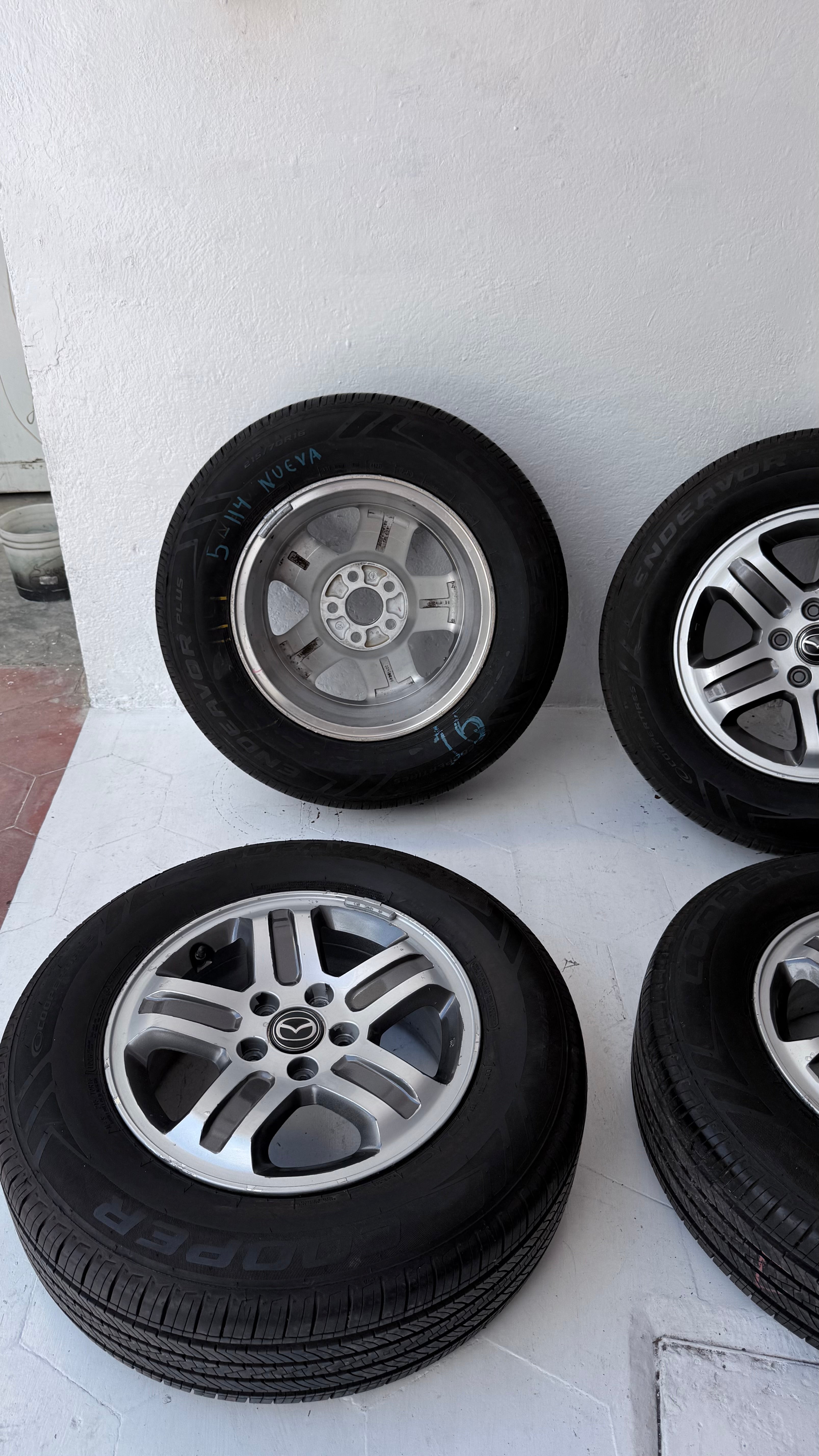 4 Rines con llantas 16” Mazda CX-3, CX-5, CX-7, CX-30 y CX-50 – 5×114