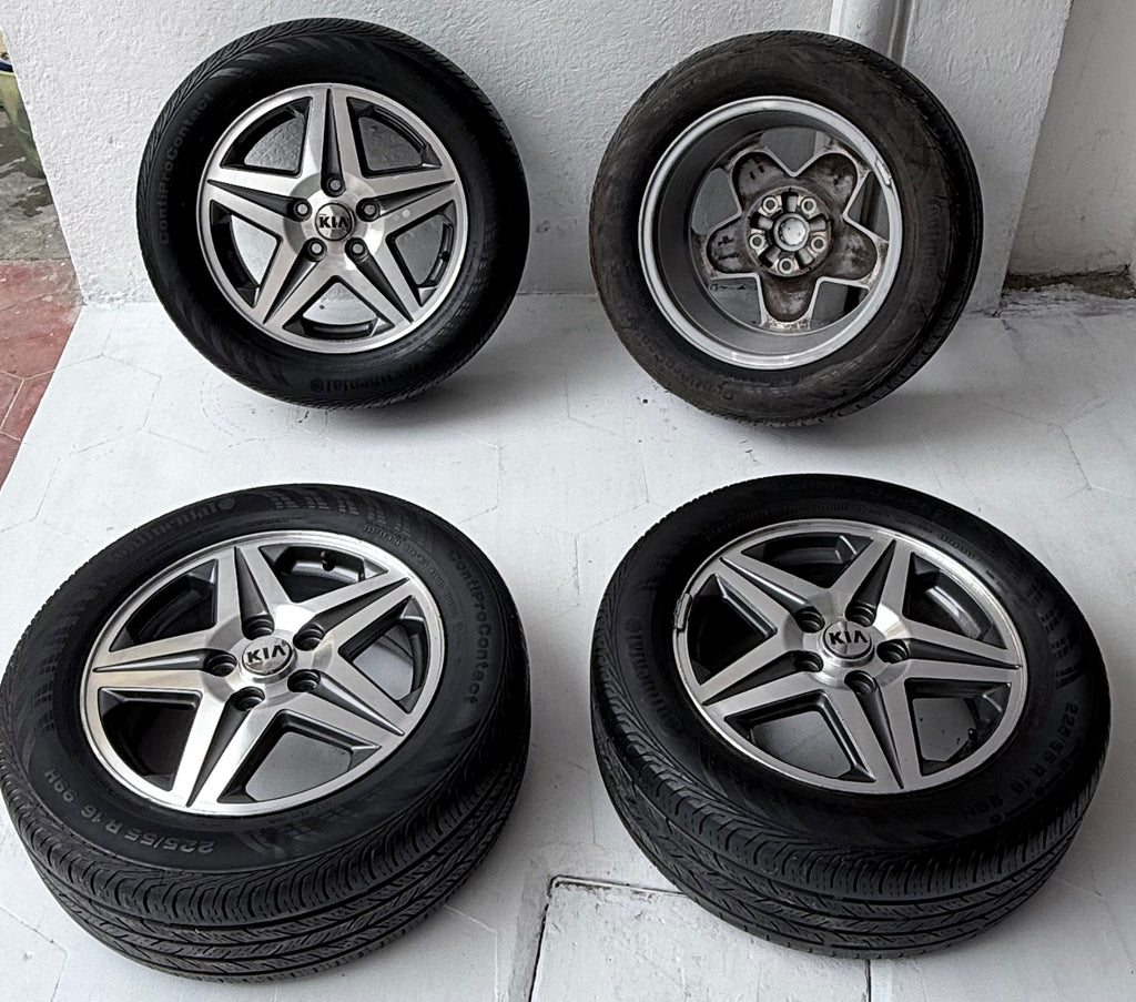 4 Rines con llantas 16” Kia Forte, Optima y Sportage – 5×114
