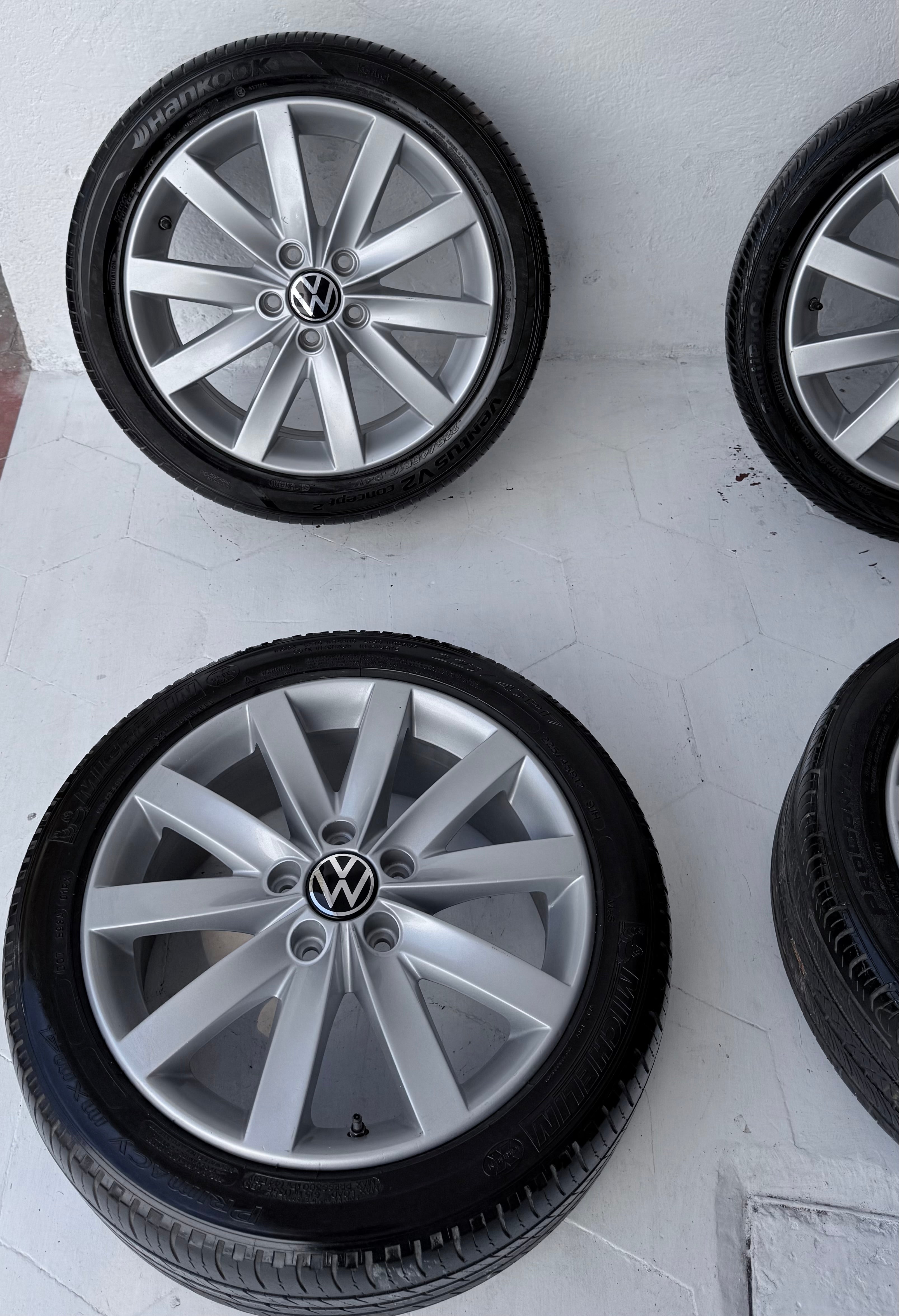 4 Rines con llantas 17” Volkswagen Jetta MK6, MK7, Golf, Bora, Tiguan y Taos – 5×112