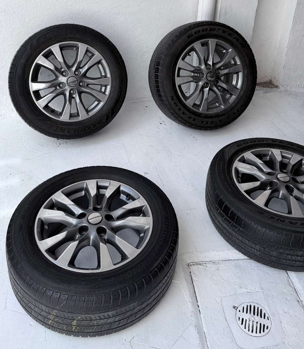 4 Rines con llantas 16” Dodge Caravan, Voyager, Avenger, Caliber y Jeep Liberty, Patriot, Compass, Nitro – 5×114