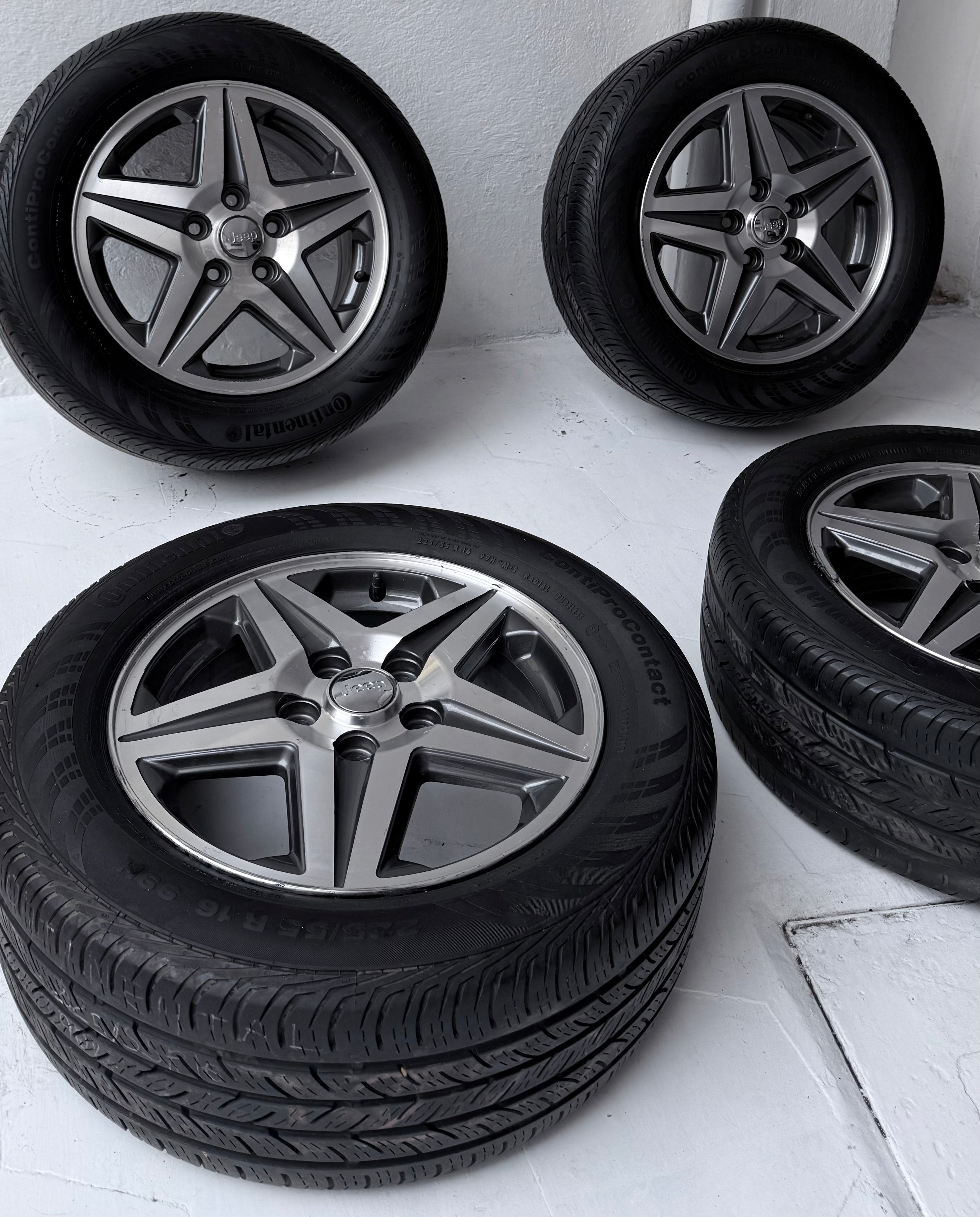 4 Rines con llantas 16” Jeep Liberty, Patriot, Compass, Avenger, Voyager y Caravan – 5×114
