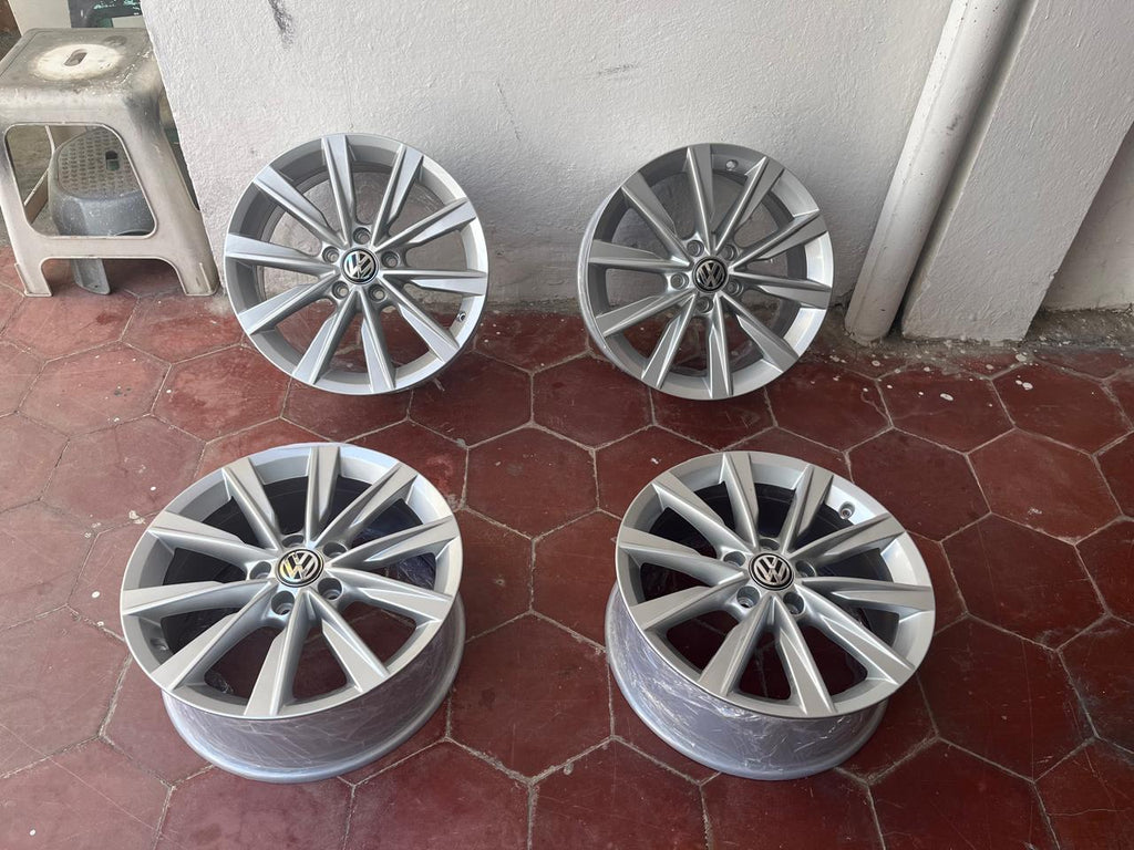 4 Rines 17" Volkswagen Tiguan Taos Golf Jetta MK7 MK6 Originales 5x112 Seminuevos
