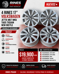 4 Rines 17" Volkswagen Jetta MK7 MK6 Taos Tiguan New Beetle Originales 5x112 Nuevos