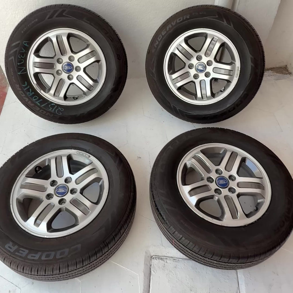 4 Rines con llantas 16” Ford Ranger y Explorer – 5×114