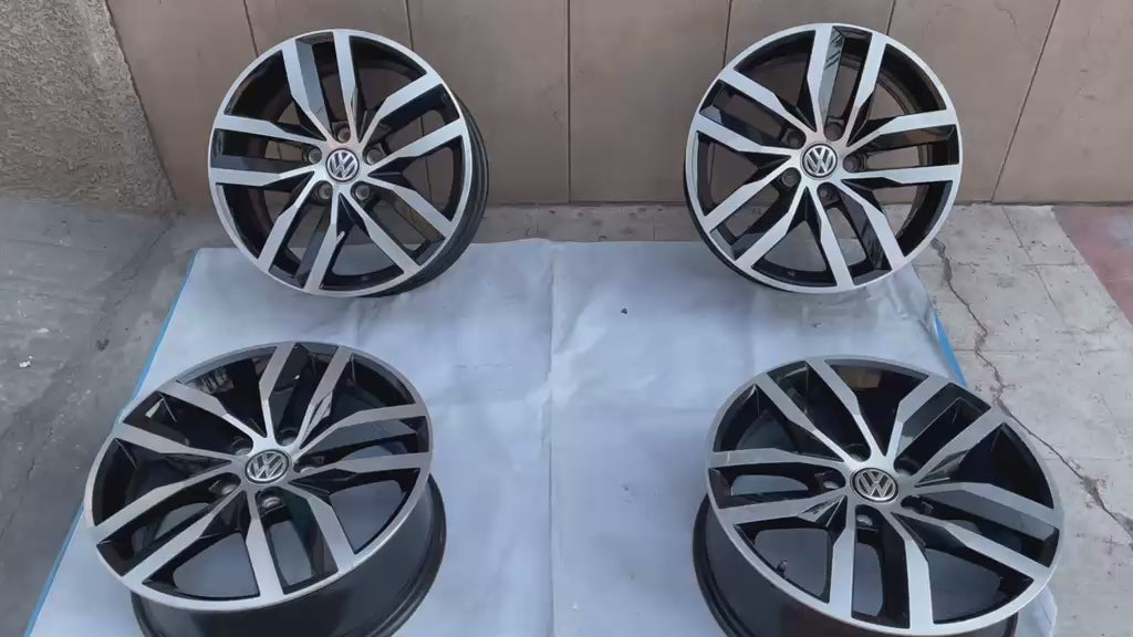 4 Rines 17” Volkswagen Golf Jetta MK6 MK7 Tiguan Taos Originales Seminuevos 5x112