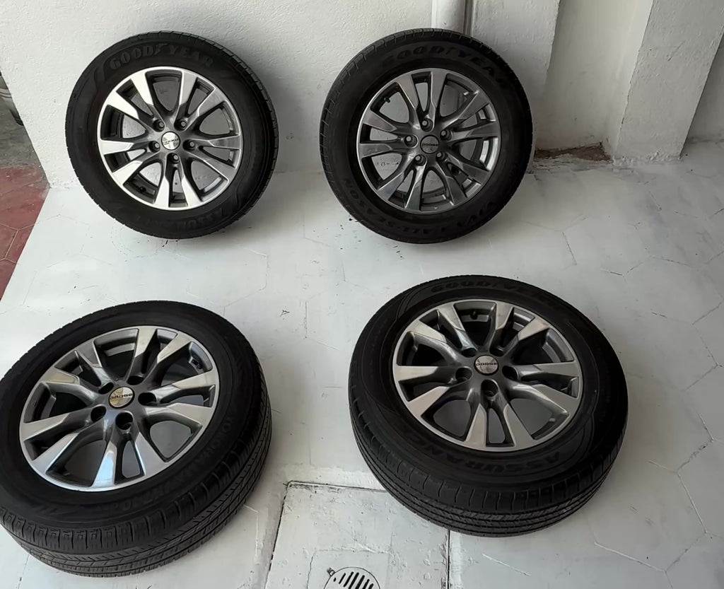 4 Rines con llantas 16” Dodge Caravan, Voyager, Avenger, Caliber y Jeep Liberty, Patriot, Compass, Nitro – 5×114