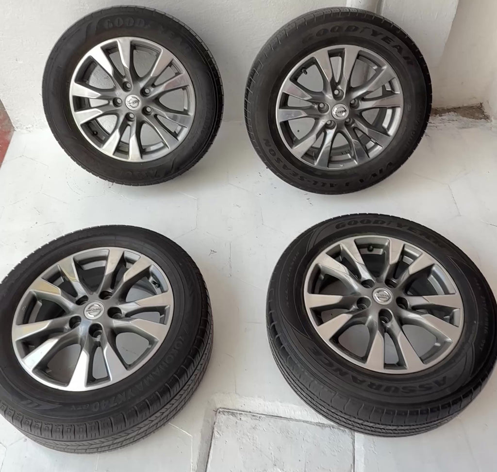 4 Rines con llantas 16” Nissan Sentra, X-Trail y Altima – 5×114