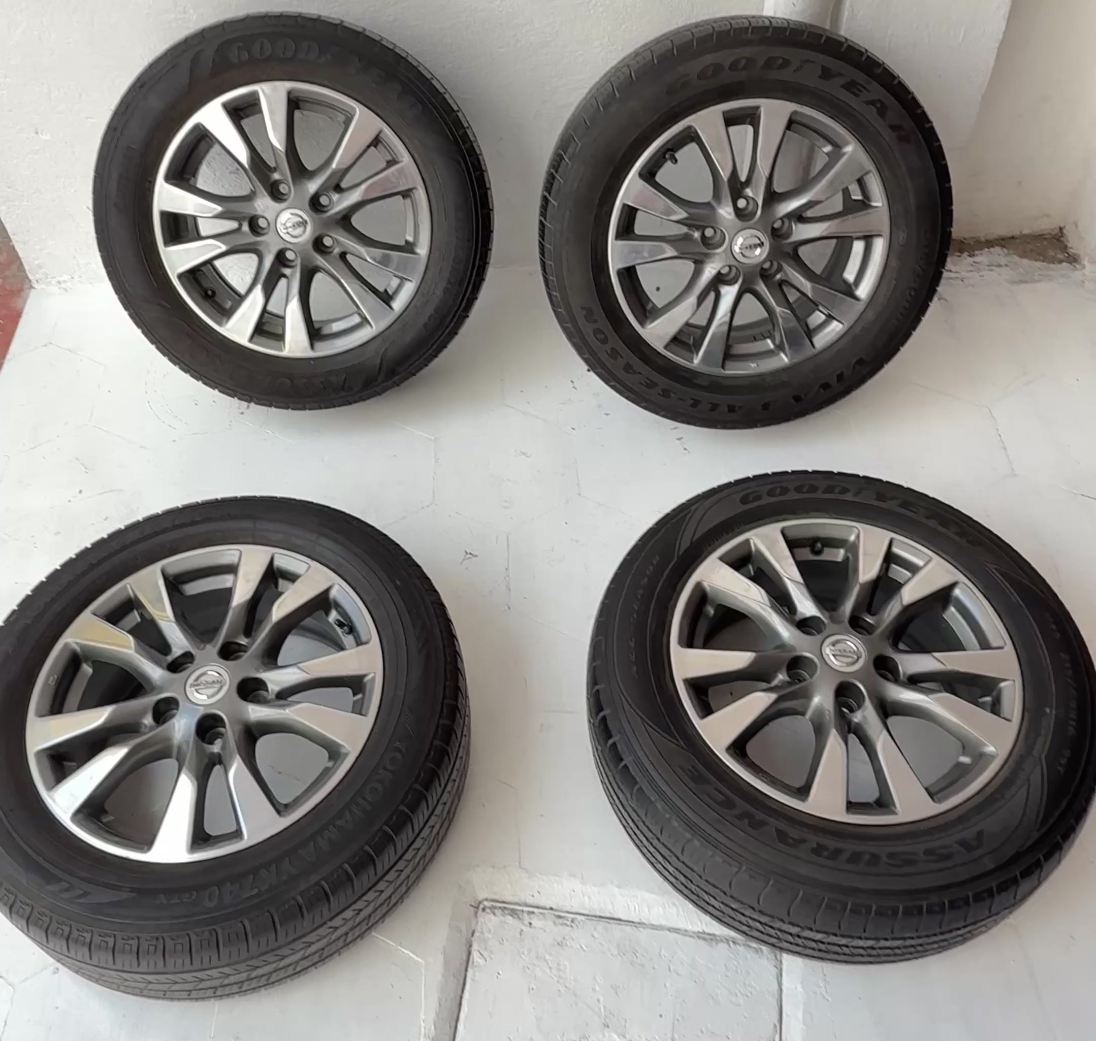 4 Rines con llantas 16” Nissan Sentra, X-Trail y Altima – 5×114