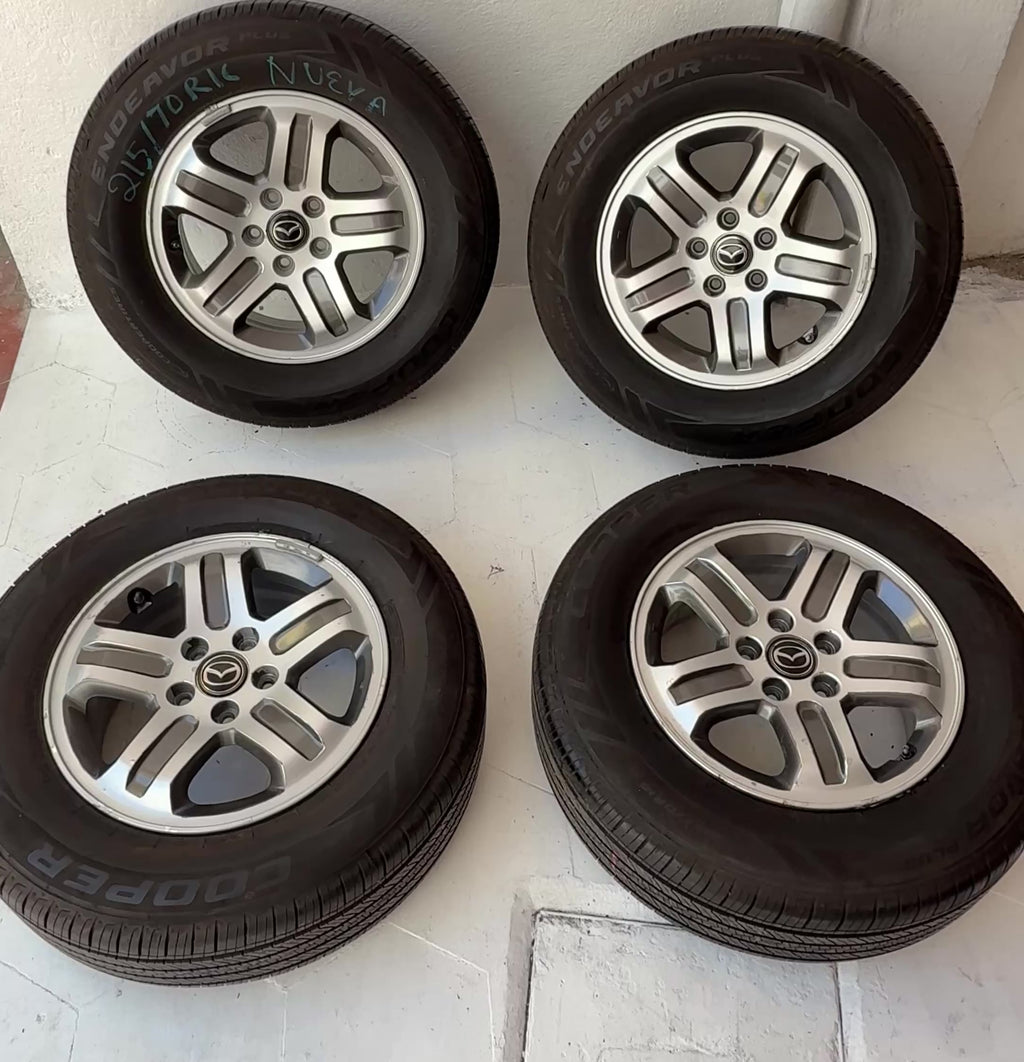4 Rines con llantas 16” Mazda CX-3, CX-5, CX-7, CX-30 y CX-50 – 5×114